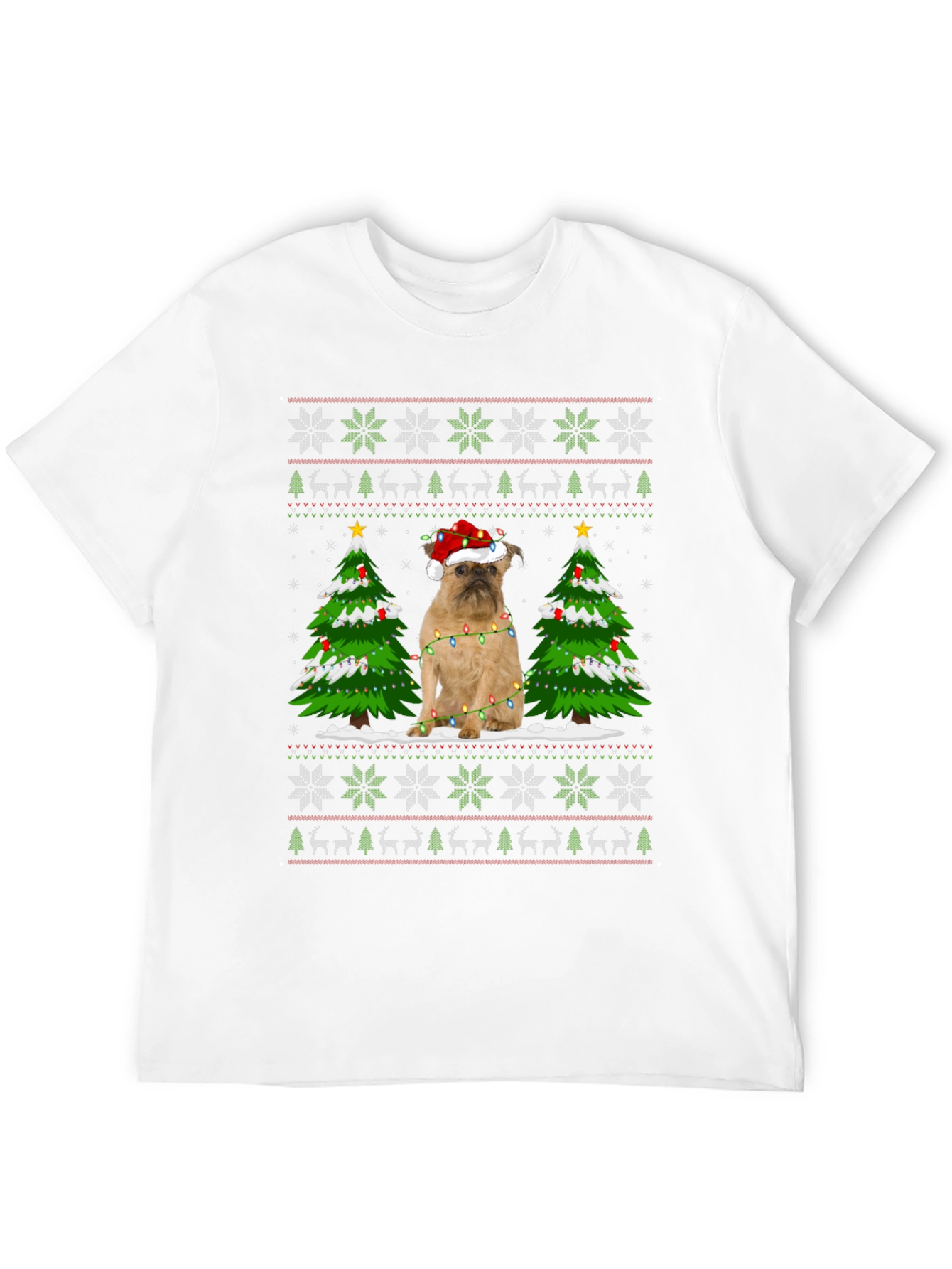 Festive Dog Christmas Tree Sweater T-Shirt