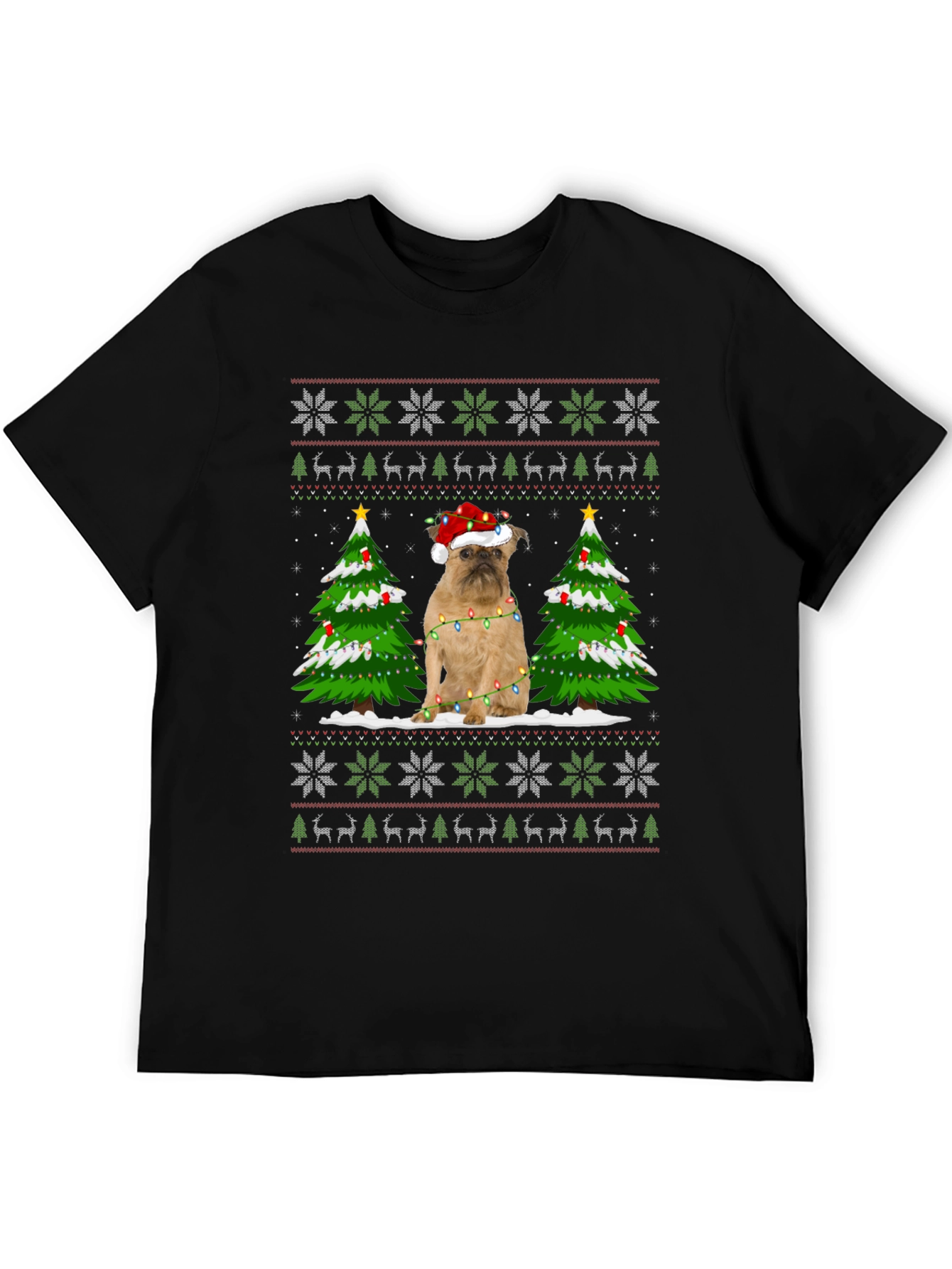 Festive Dog Christmas Tree Sweater T-Shirt
