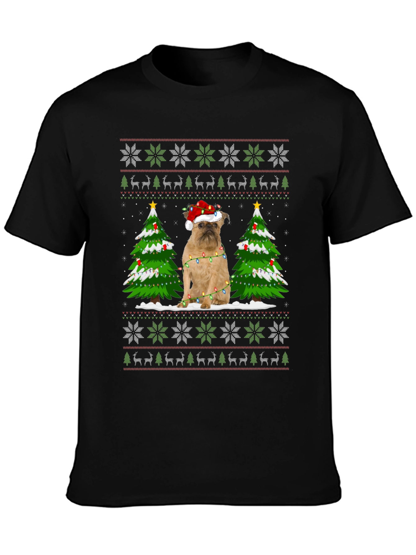 Festive Dog Christmas Tree Sweater T-Shirt