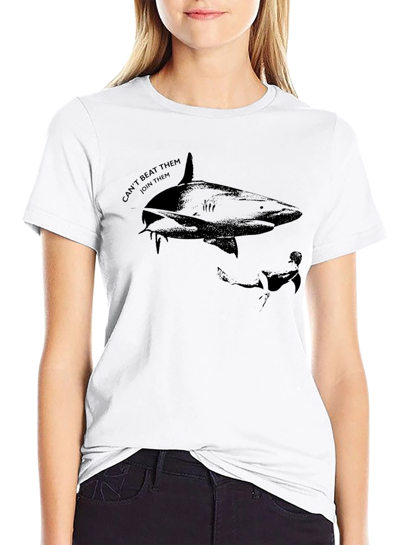 Shark Graphic Black T-Shirt