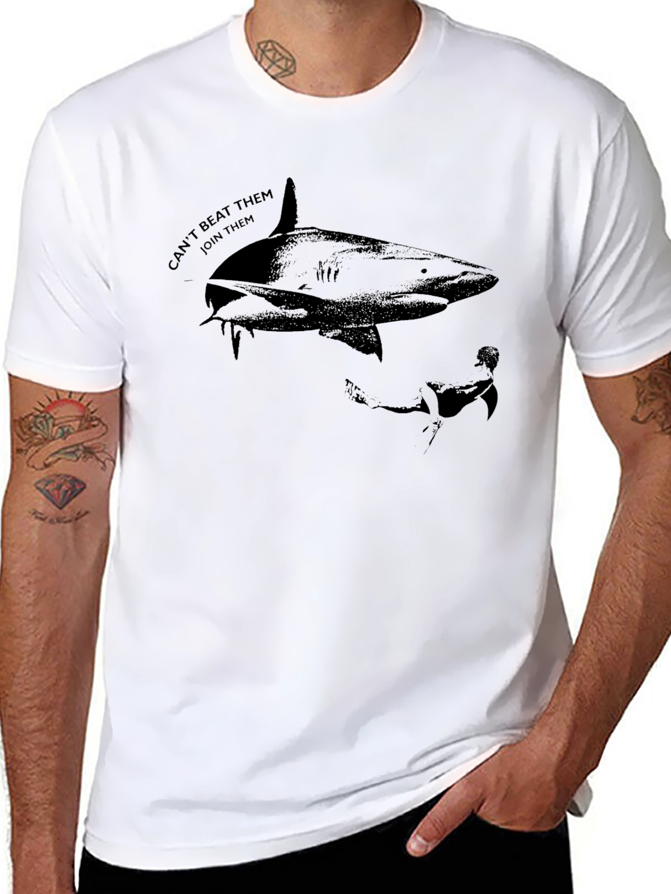 Shark Graphic Black T-Shirt