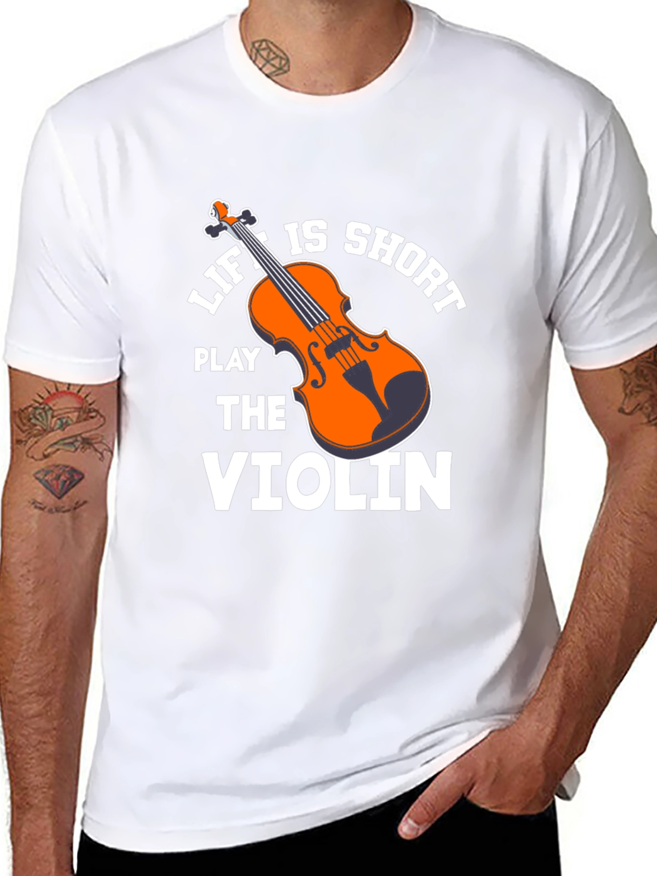 Life is Short Play the Violin T-Shirt