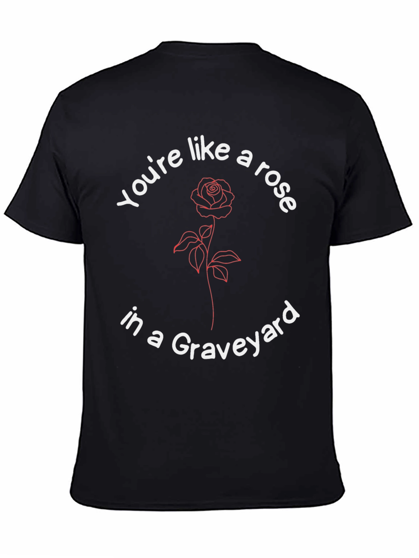 Rose in a Graveyard Graphic T-Shirt
