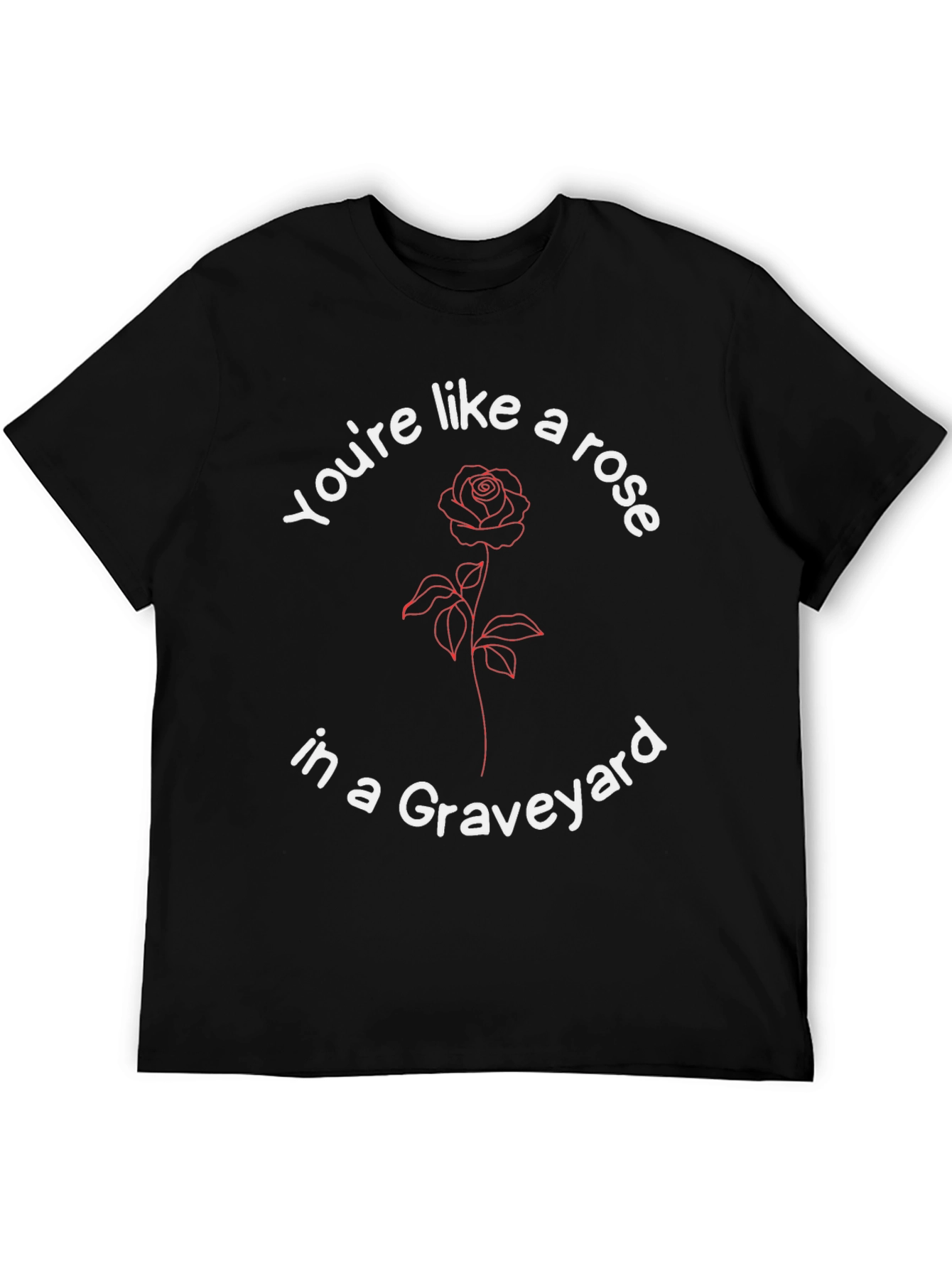 Rose in a Graveyard Graphic T-Shirt