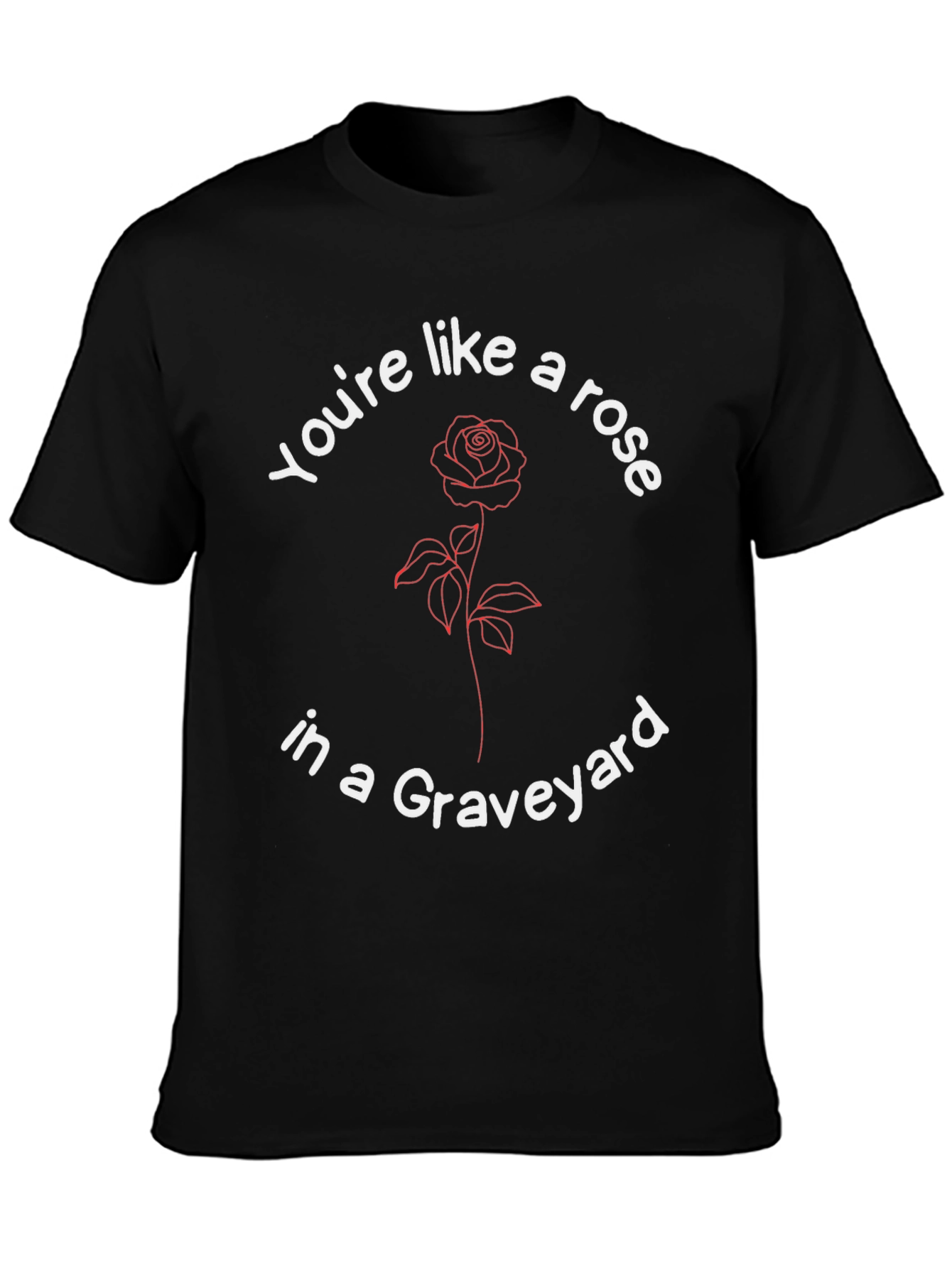 Rose in a Graveyard Graphic T-Shirt
