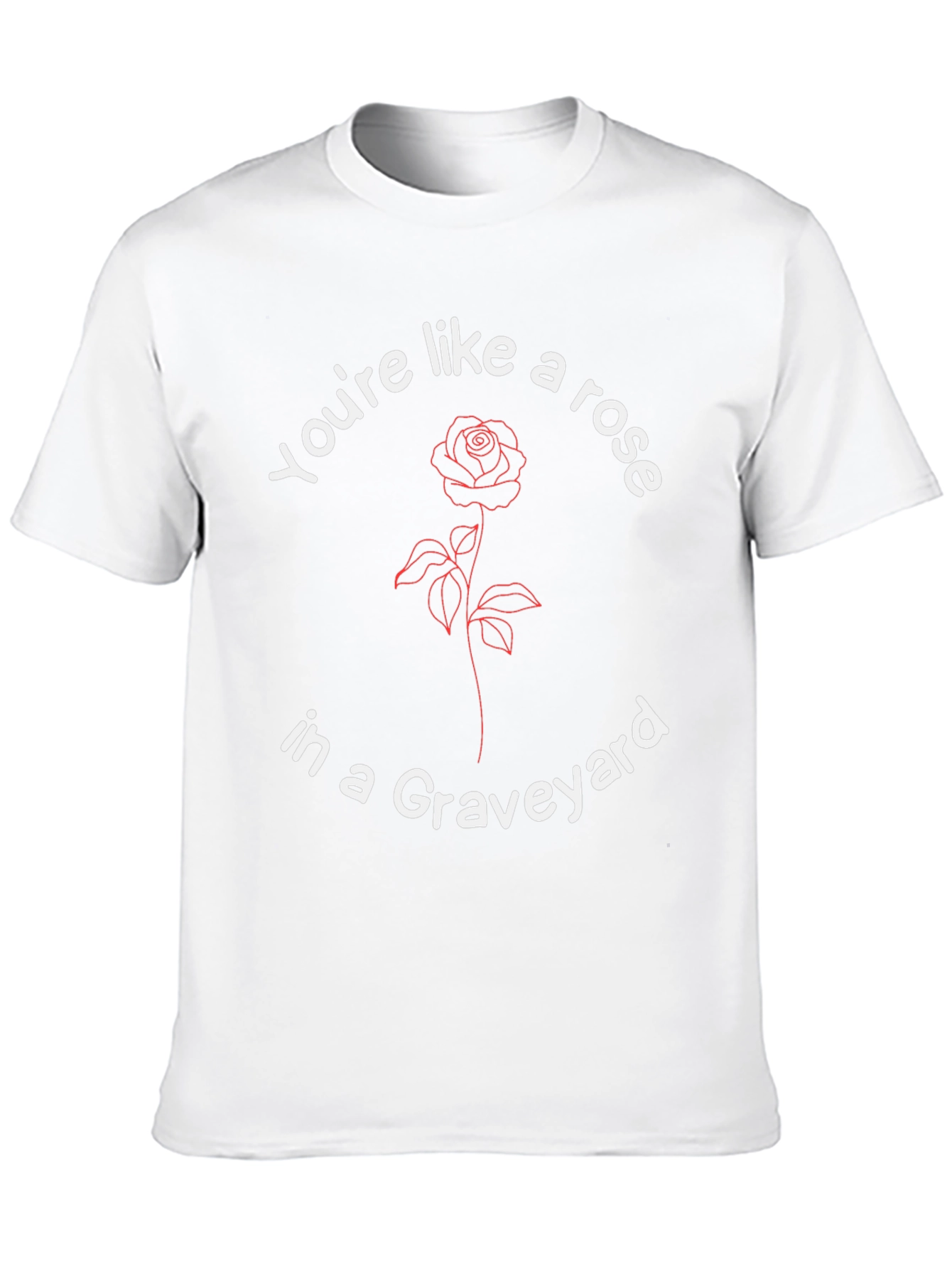 Rose in a Graveyard Graphic T-Shirt