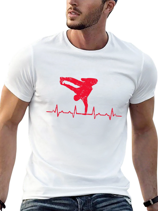 Breakdance Heartbeat T-Shirt - Black