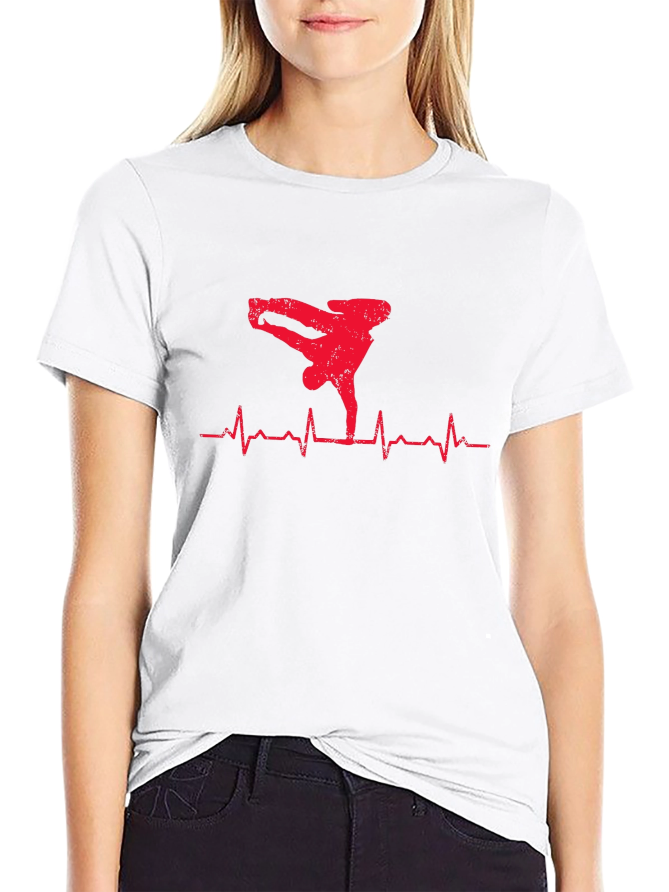 Breakdance Heartbeat T-Shirt - Black