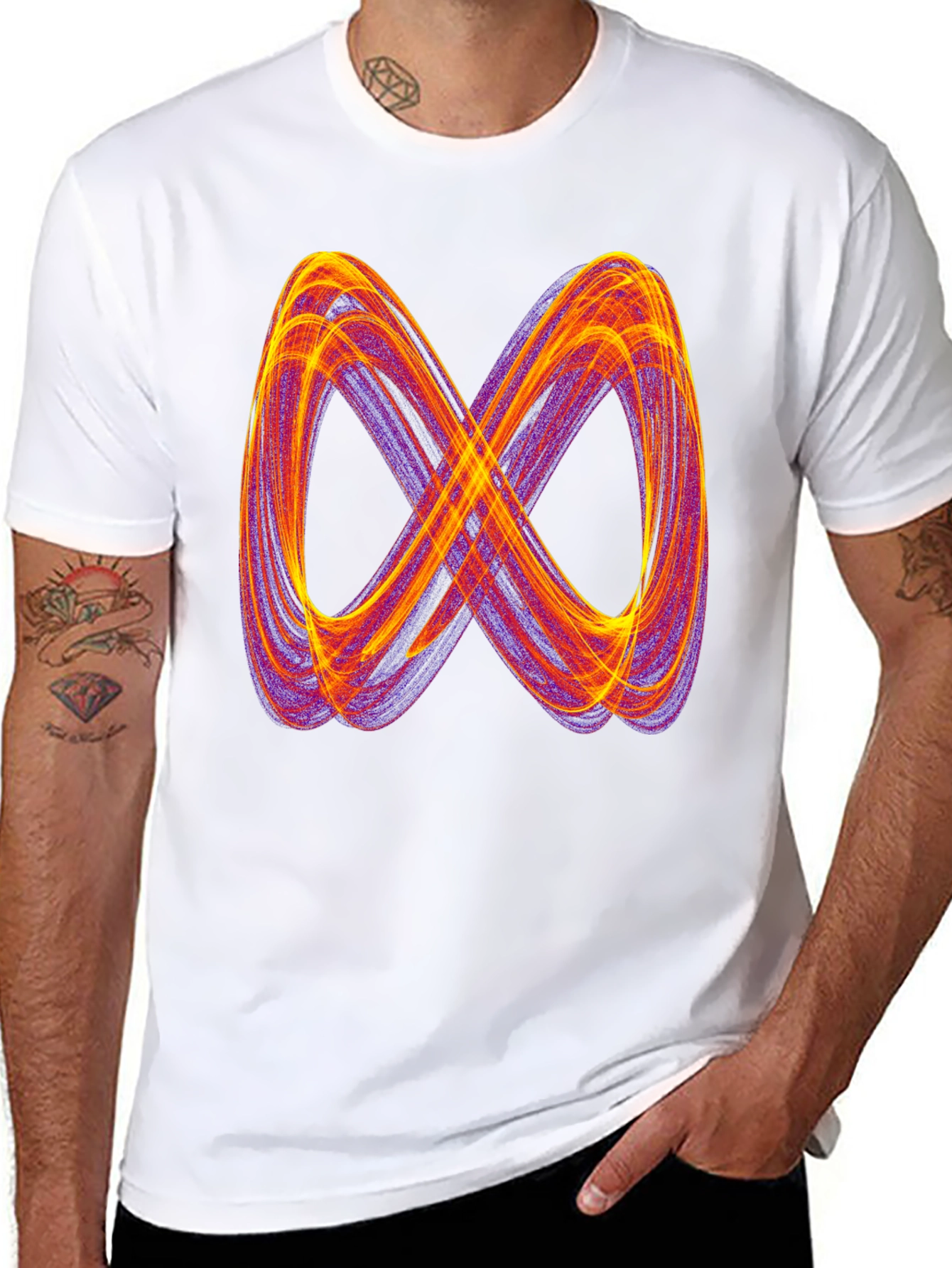 Infinity Symbol Graphic Tee - Black Cotton Blend Shirt