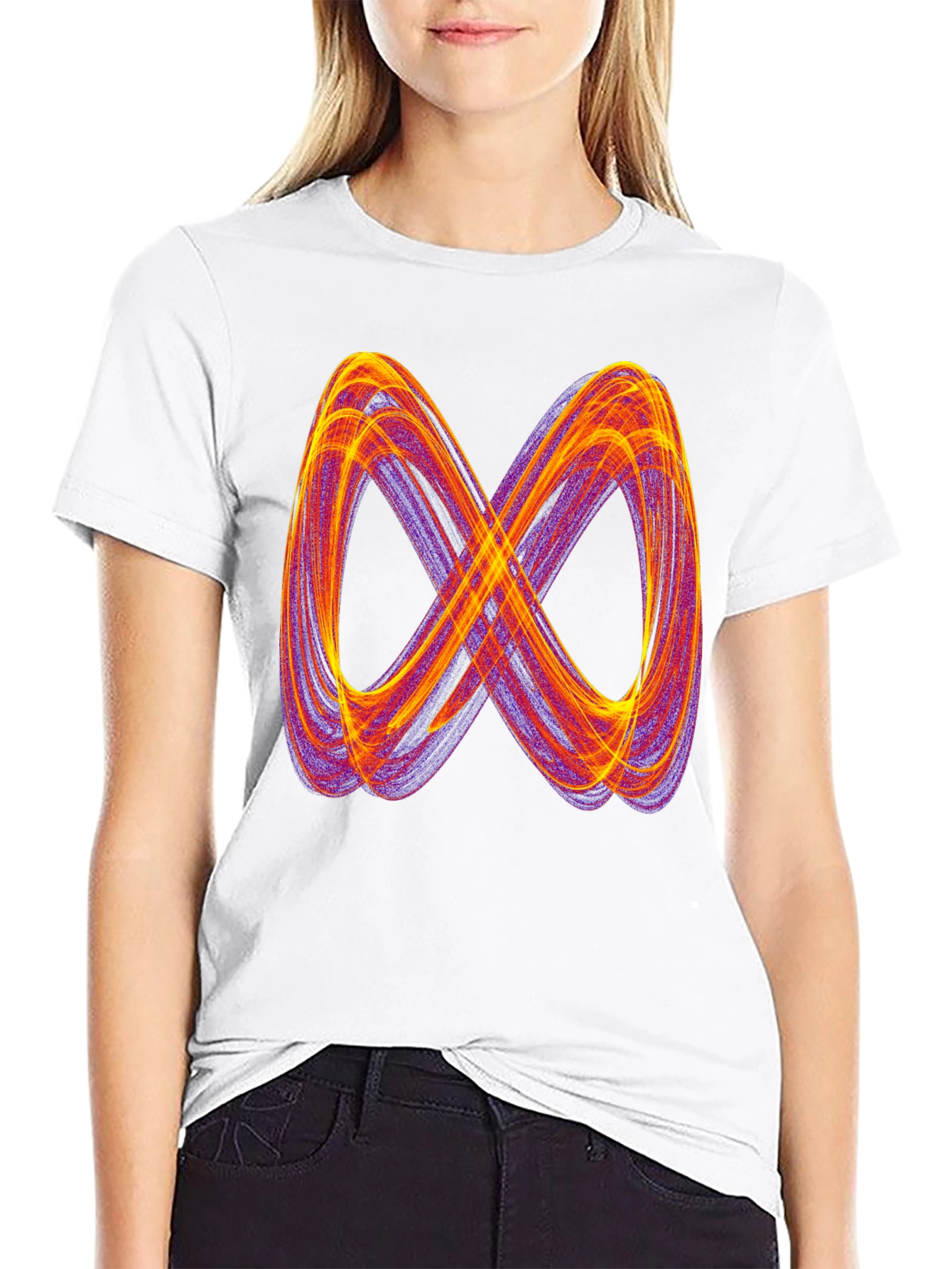 Infinity Symbol Graphic Tee - Black Cotton Blend Shirt