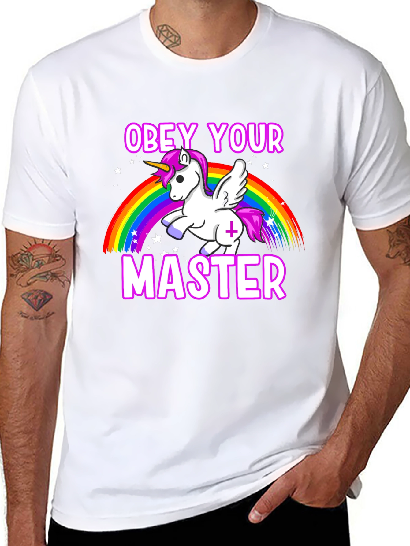 Obey Your Master Unicorn Graphic T-Shirt