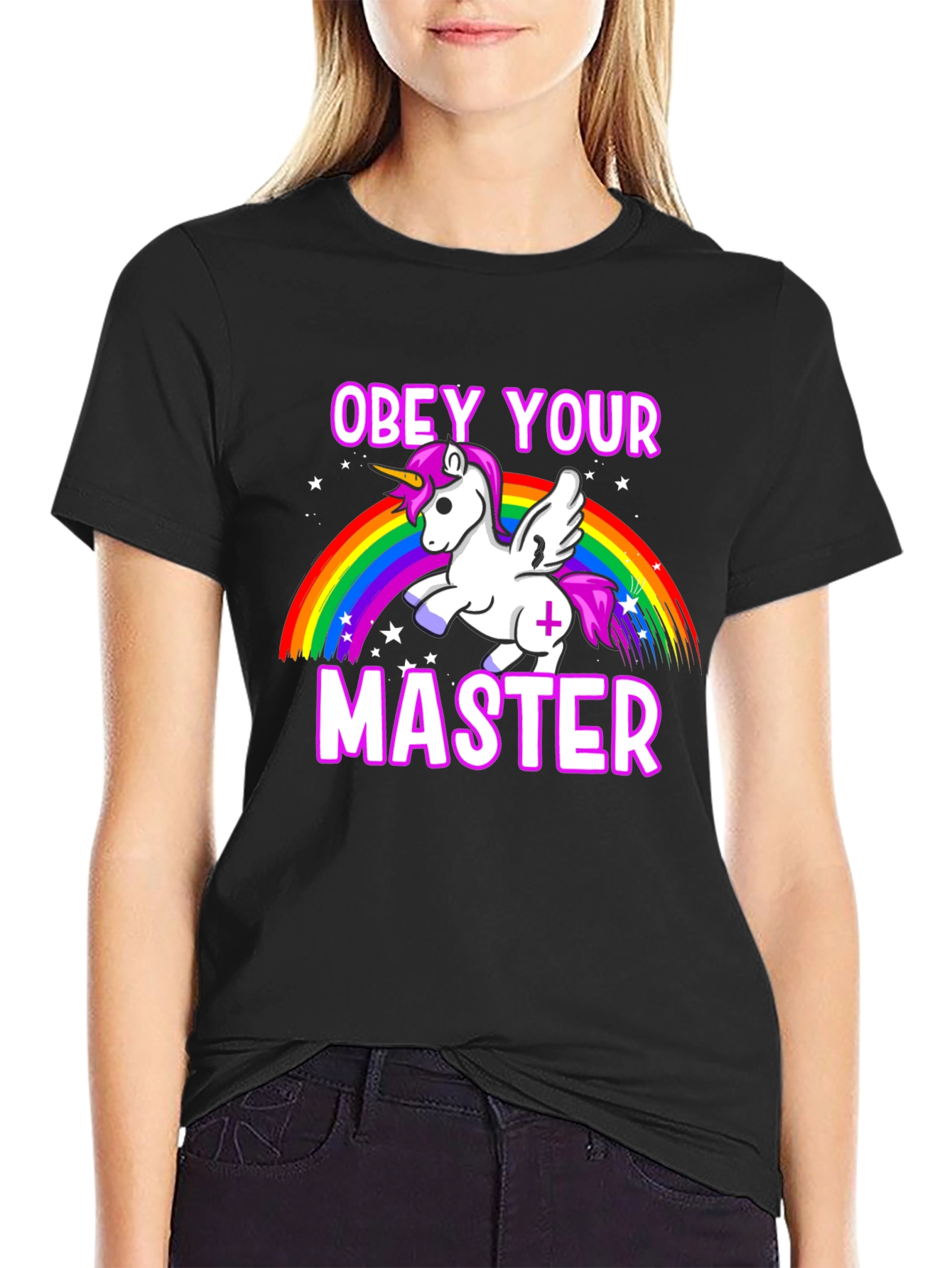 Obey Your Master Unicorn Graphic T-Shirt