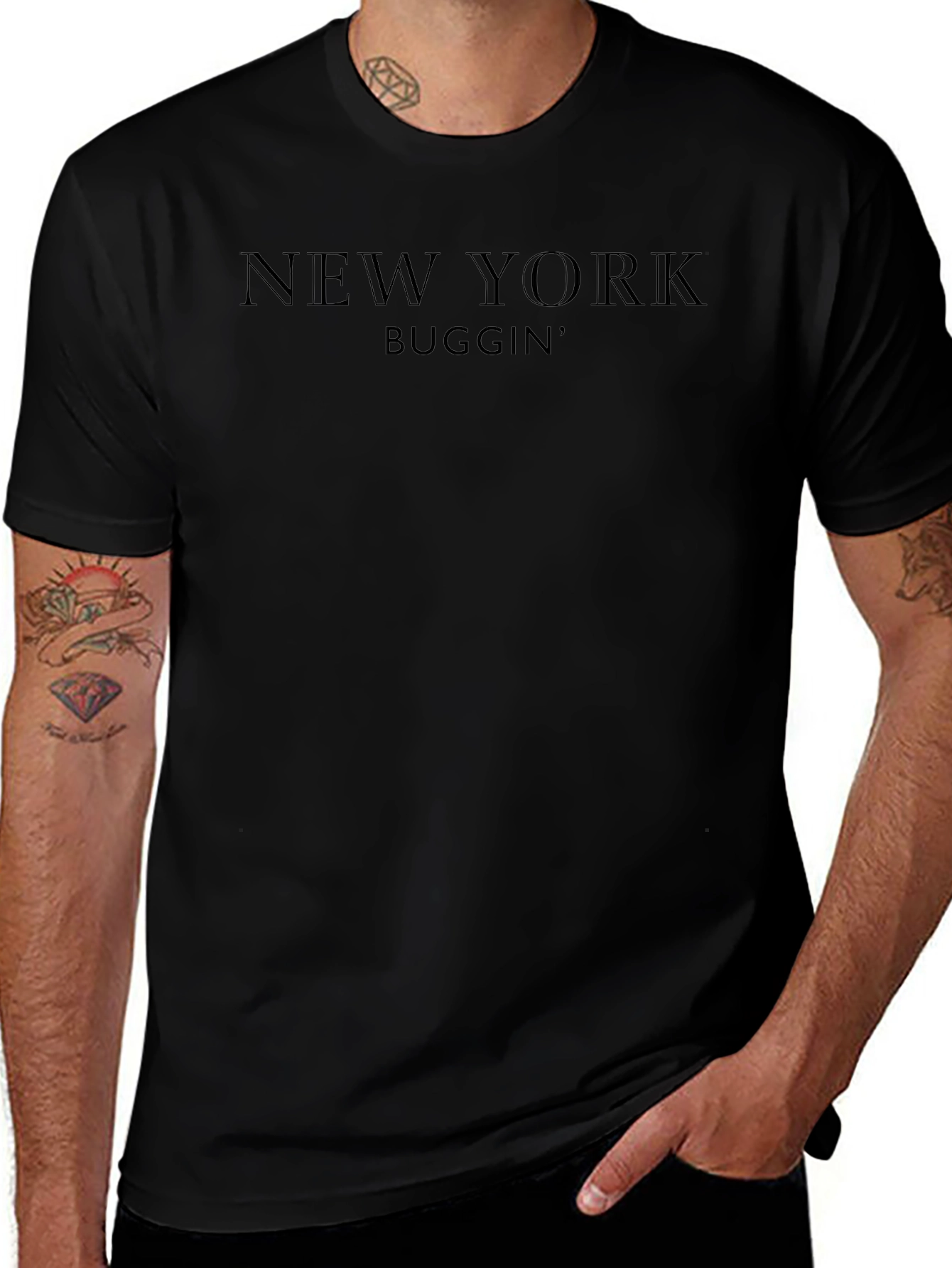 New York Buggin Black Graphic Tee
