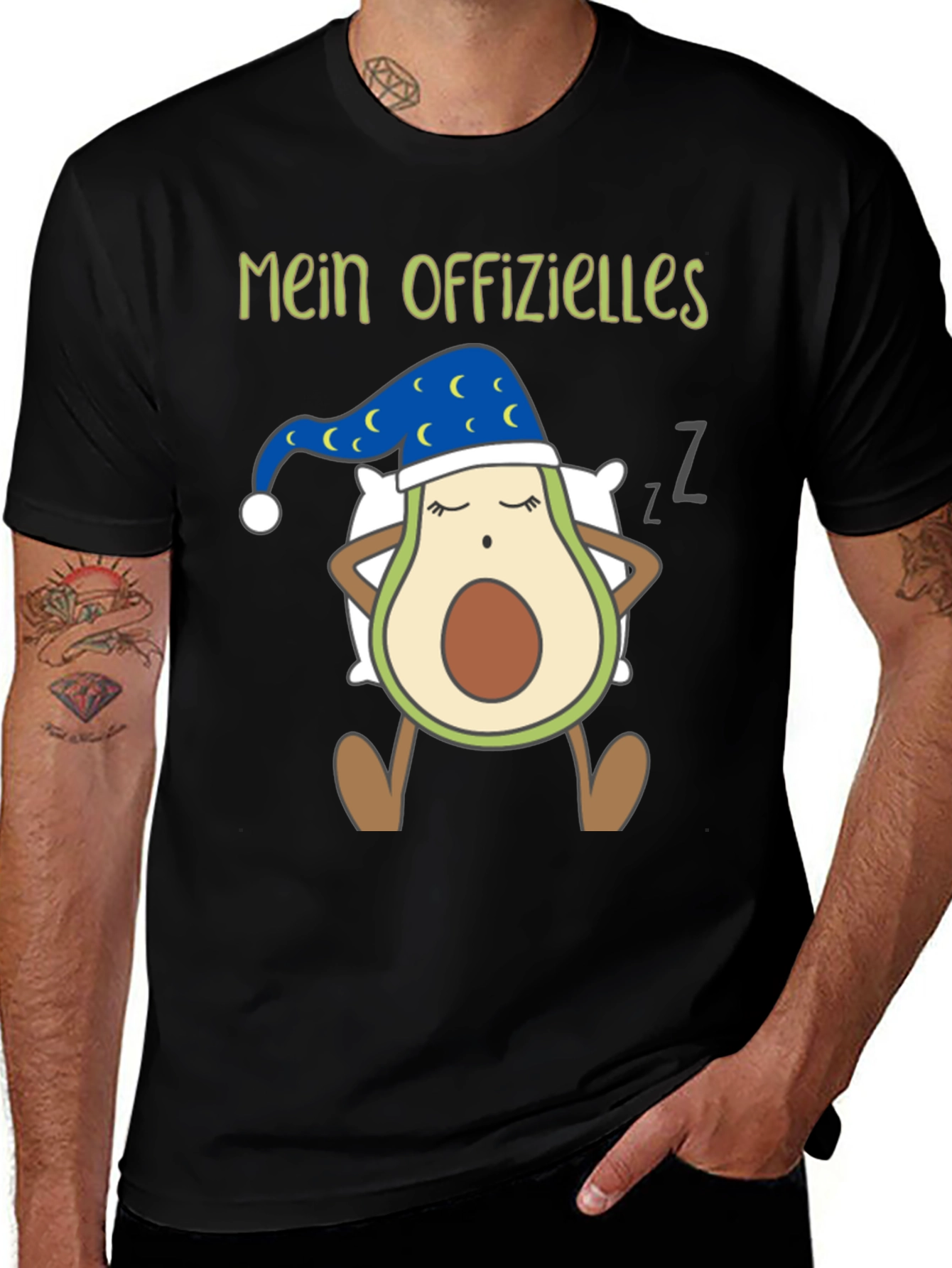 Funny Sleeping Avocado T-Shirt - Mein Offizielles