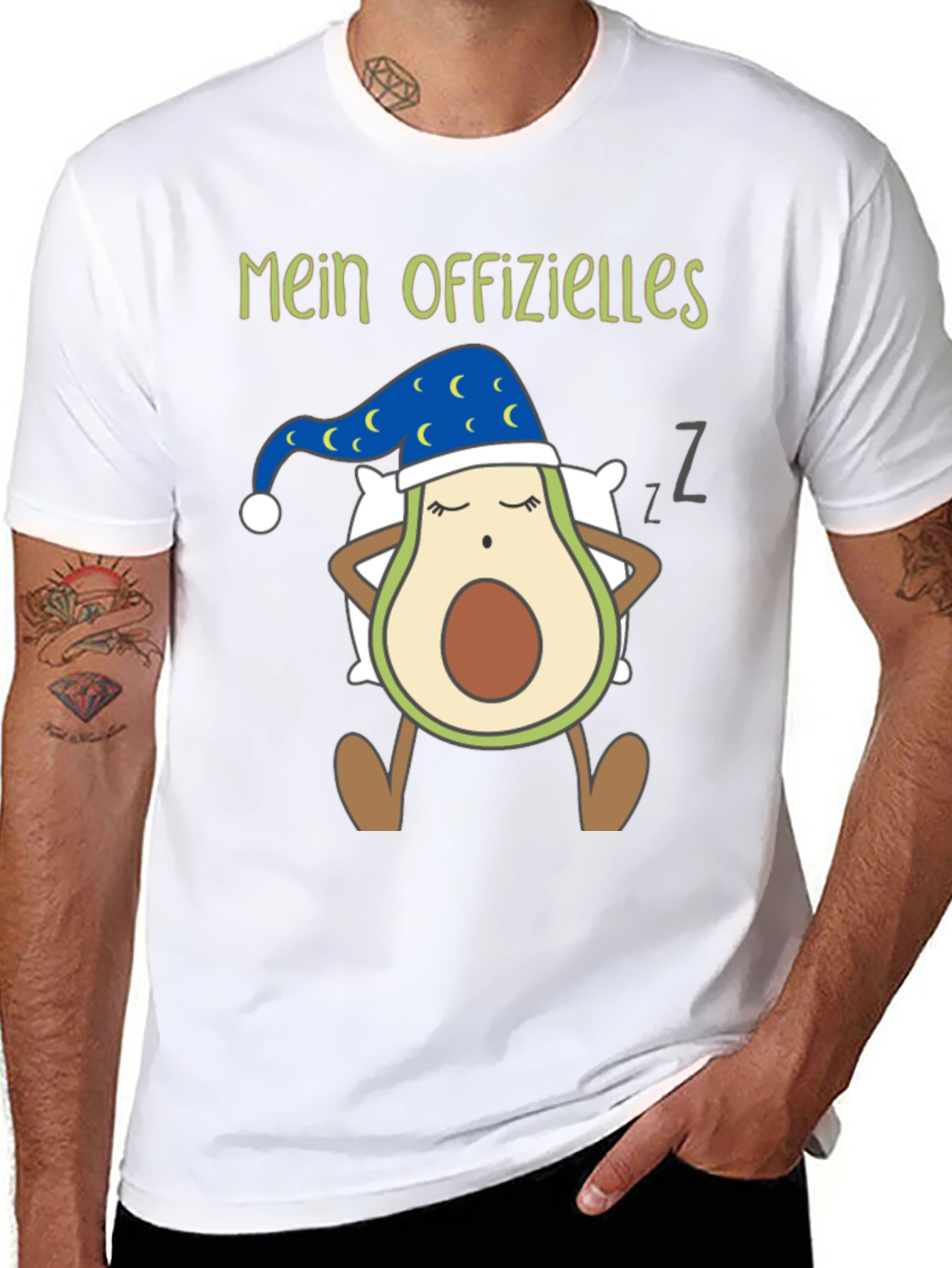 Funny Sleeping Avocado T-Shirt - Mein Offizielles
