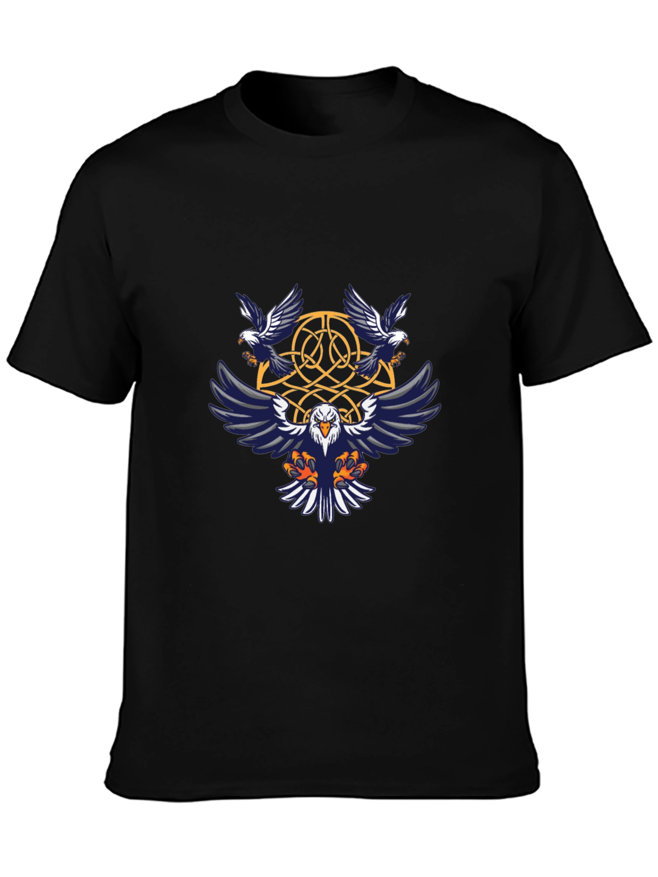 Eagle Celtic Knot Graphic Tee - Black