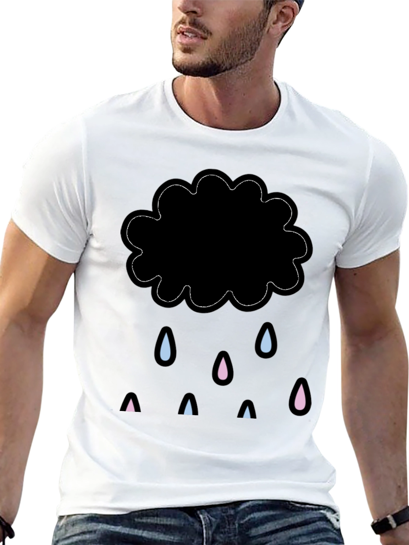 Rainy Cloud Graphic Tee - Stylish Comfort