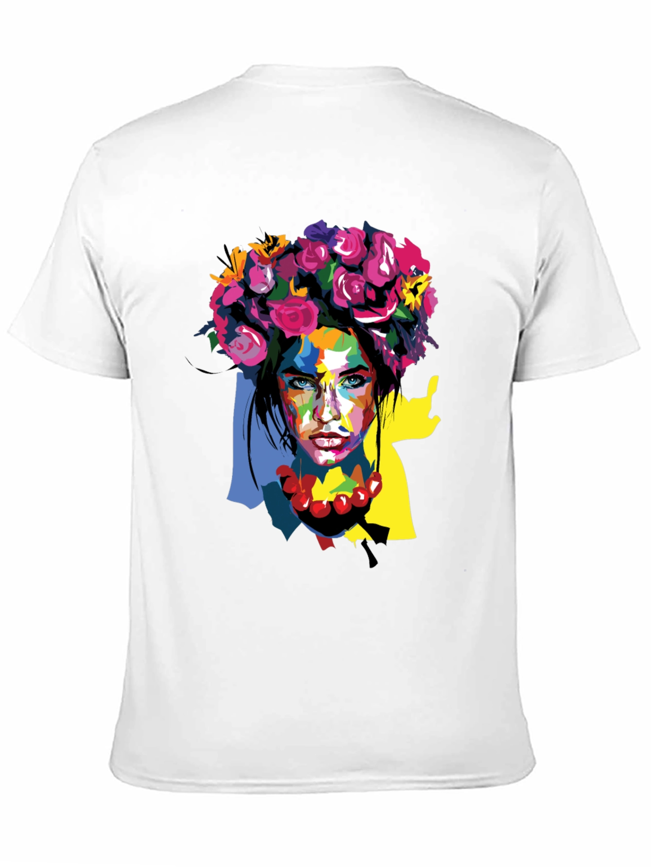 Floral Woman Graphic Tee - Artistic Fashion Shirt