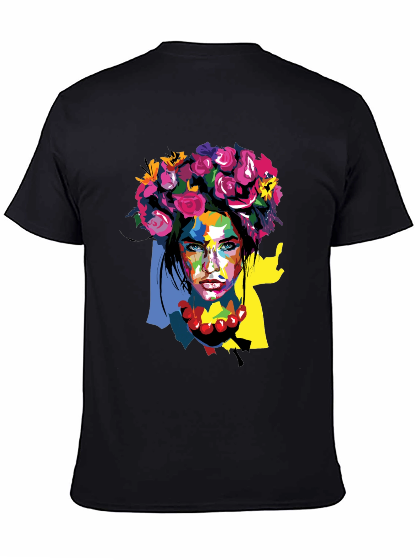Floral Woman Graphic Tee - Artistic Fashion Shirt