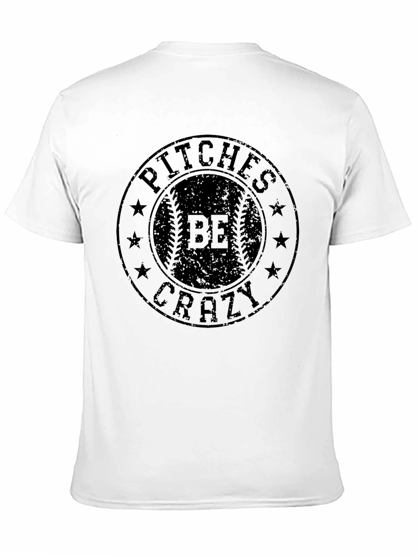 Pitches Be Crazy Graphic Tee - Baseball Lover Shirt