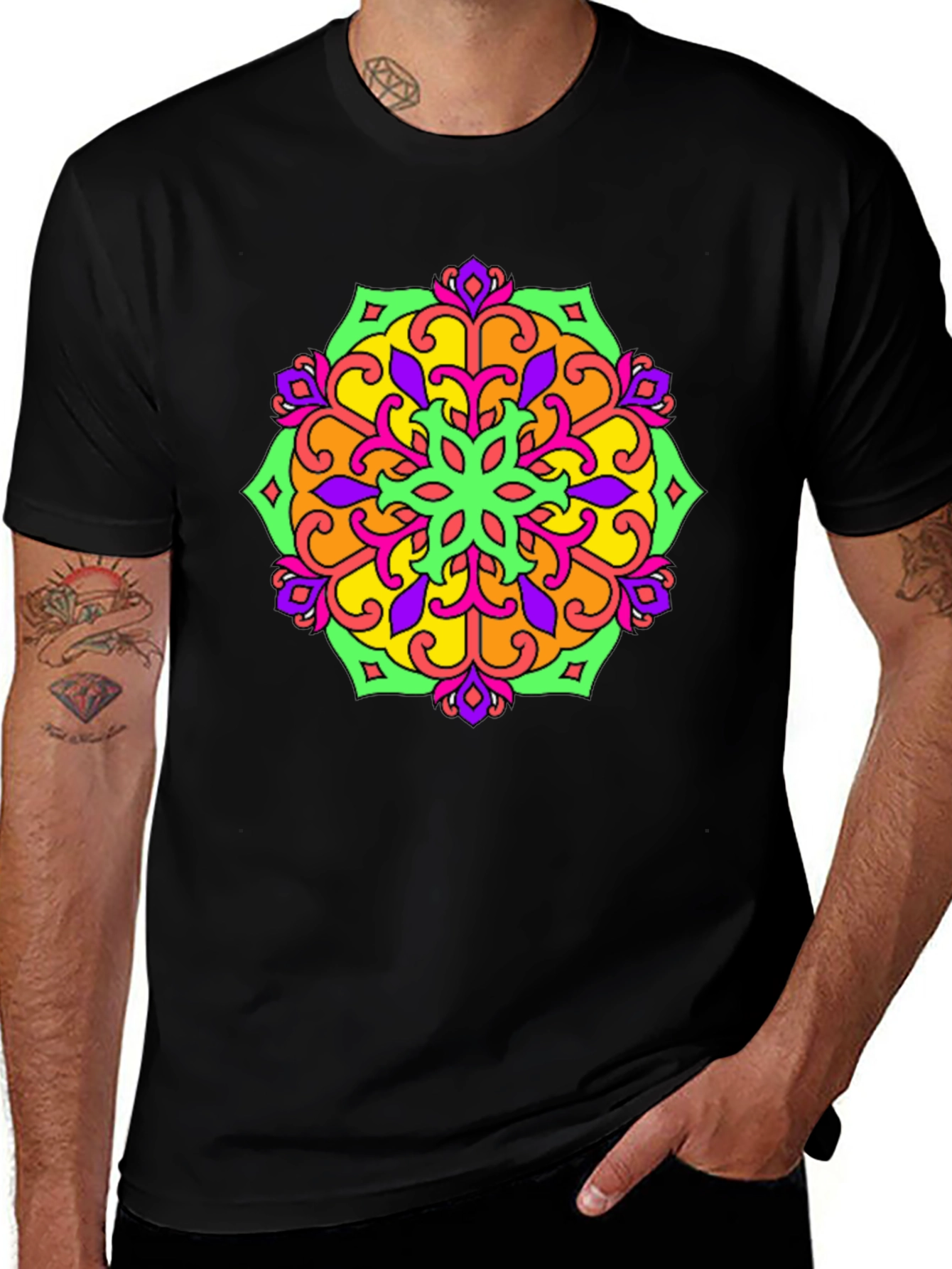 Colorful Mandala Graphic T-Shirt