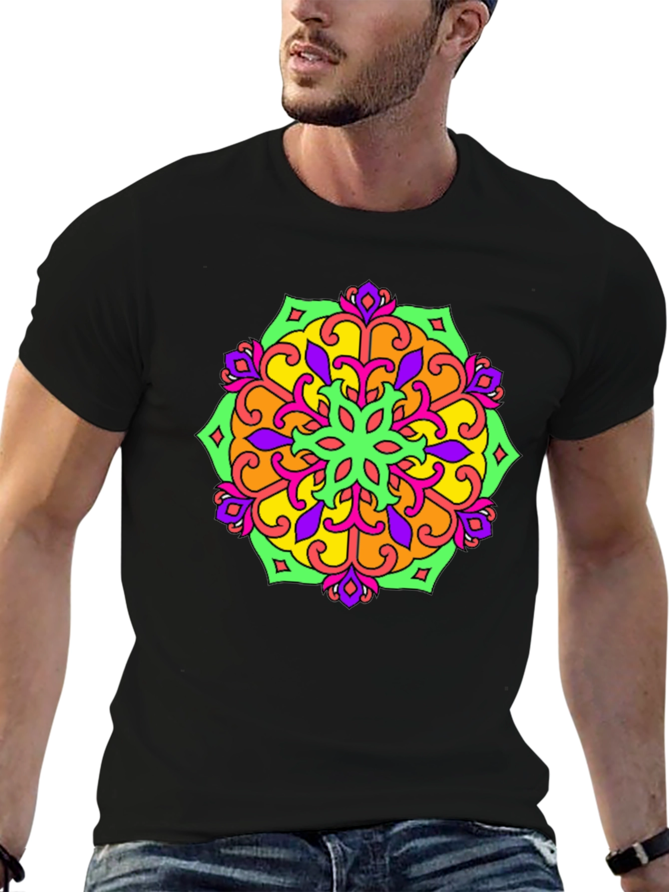 Colorful Mandala Graphic T-Shirt