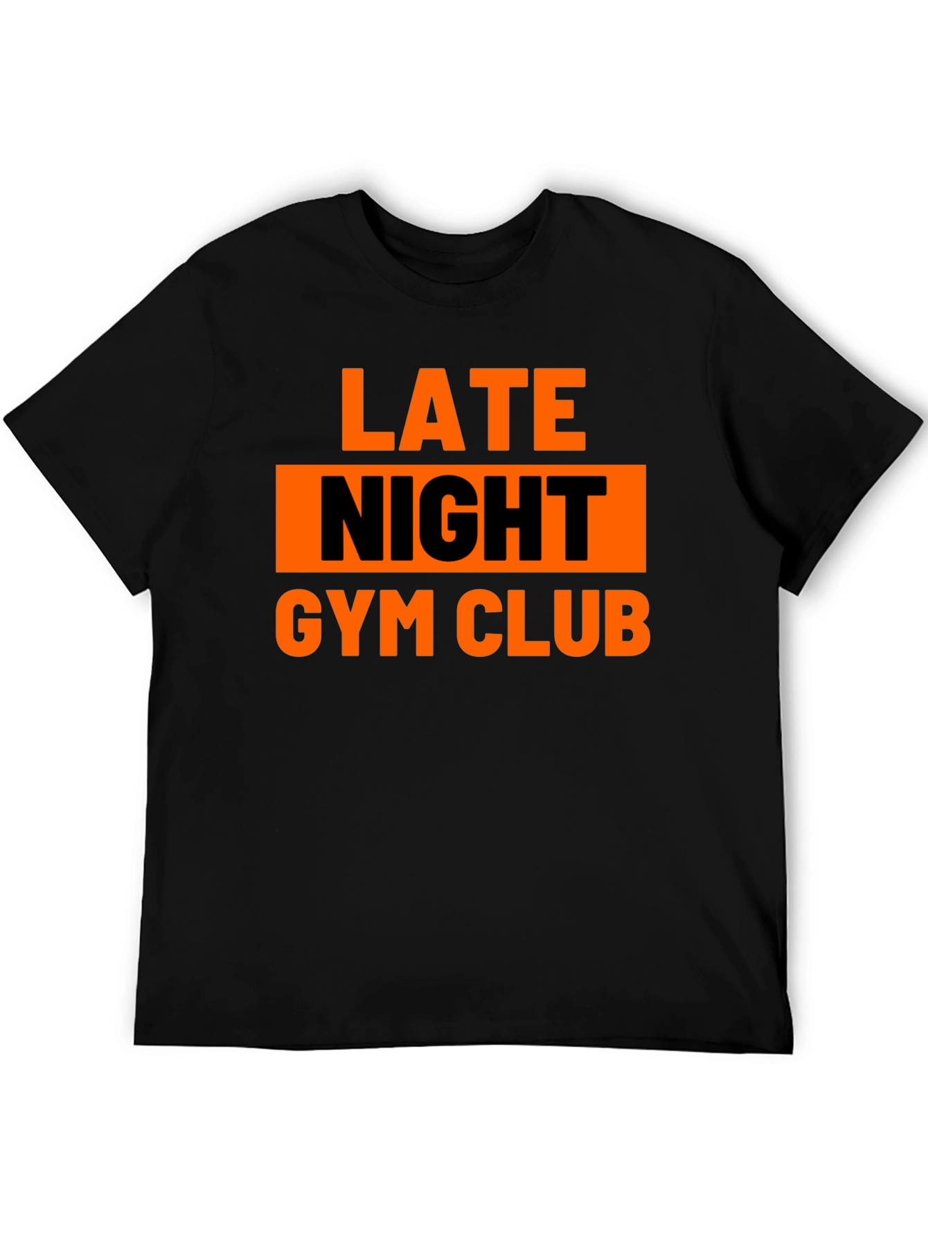 Late Night Gym Club Black Graphic Tee