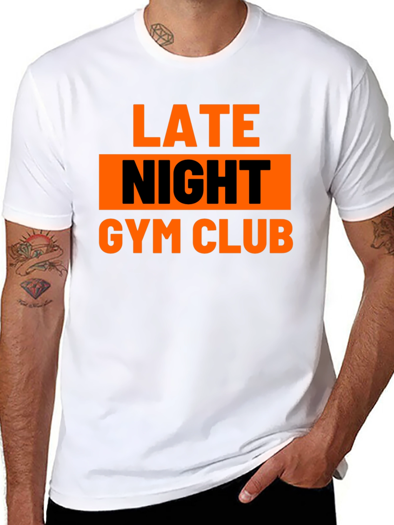 Late Night Gym Club Black Graphic Tee