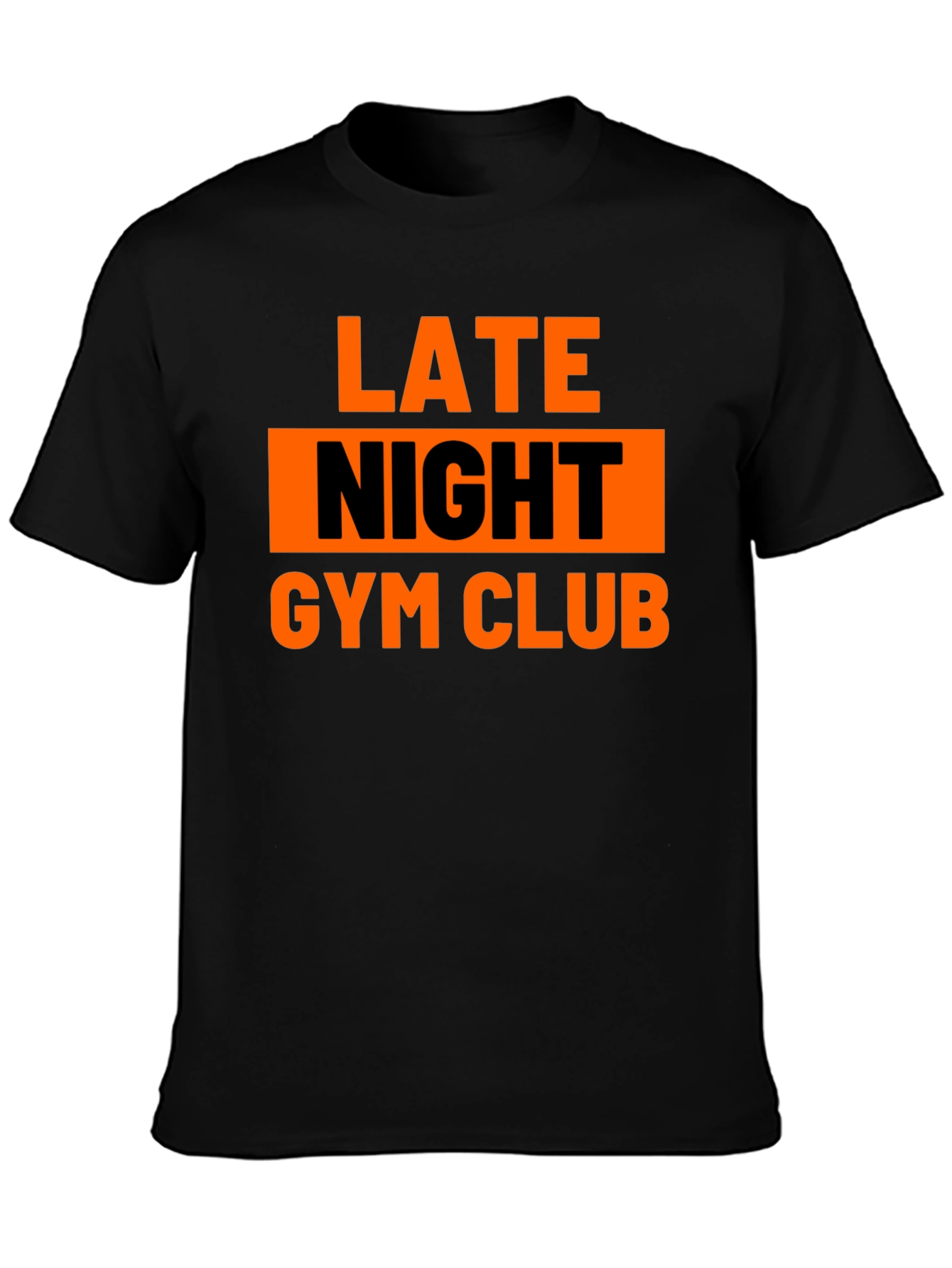Late Night Gym Club Black Graphic Tee