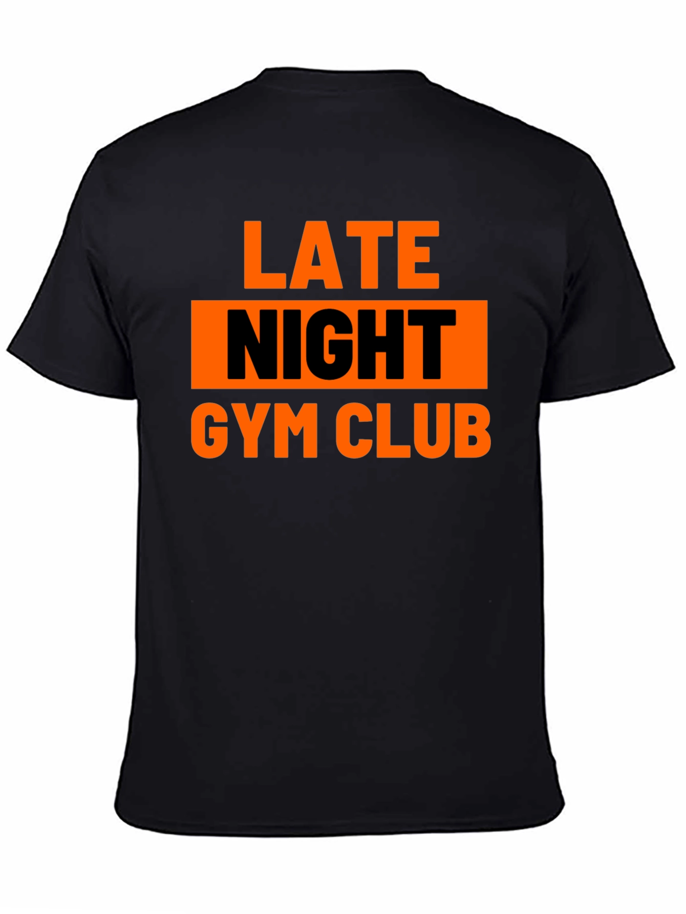 Late Night Gym Club Black Graphic Tee