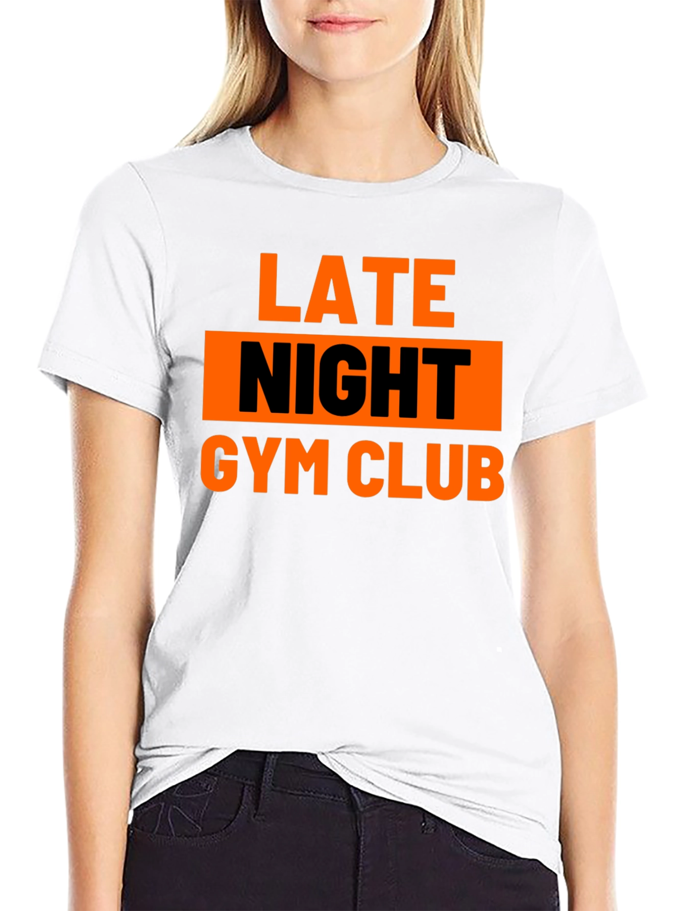 Late Night Gym Club Black Graphic Tee