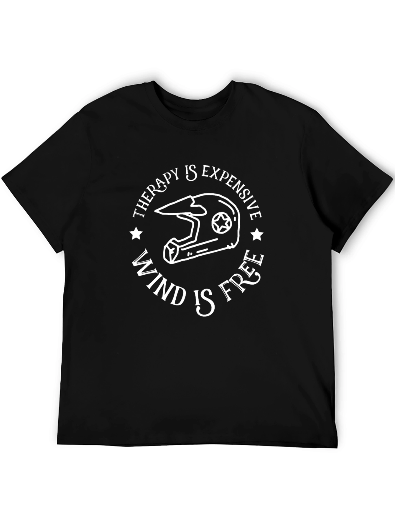 Therapy is Expensive Wind is Free Black T-Shirt