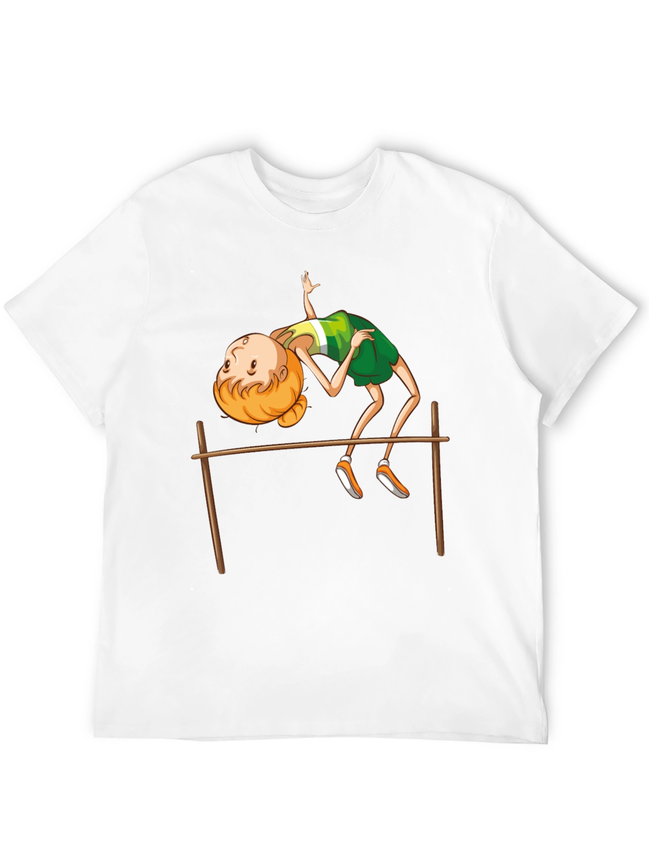 High Jump Cartoon Print Black T-Shirt