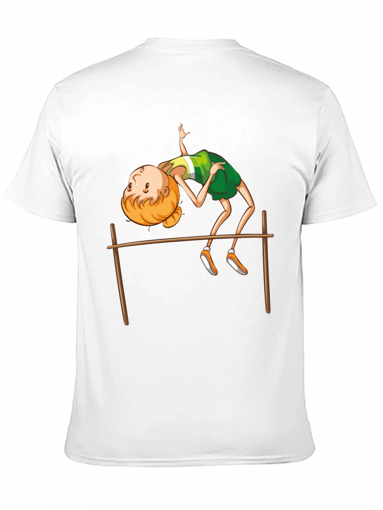 High Jump Cartoon Print Black T-Shirt