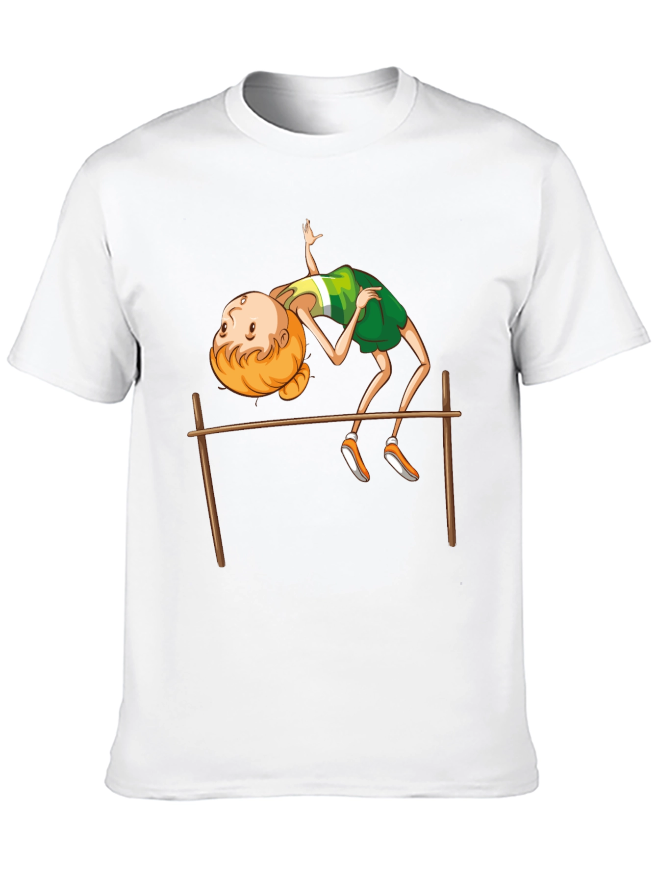 High Jump Cartoon Print Black T-Shirt