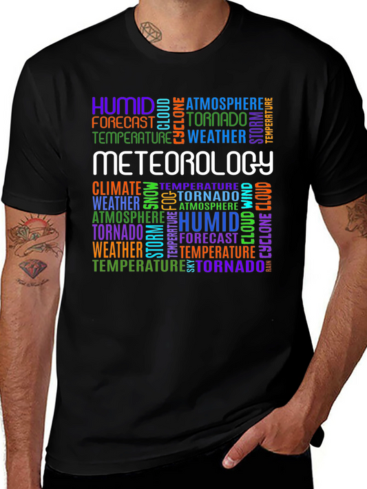 Meteorology Word Cloud Graphic Tee