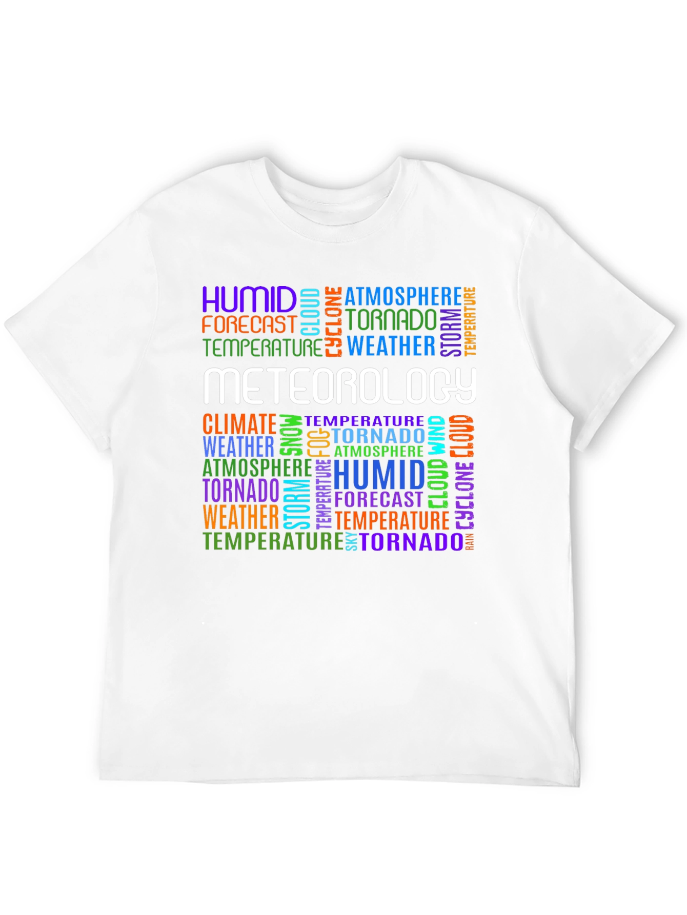 Meteorology Word Cloud Graphic Tee