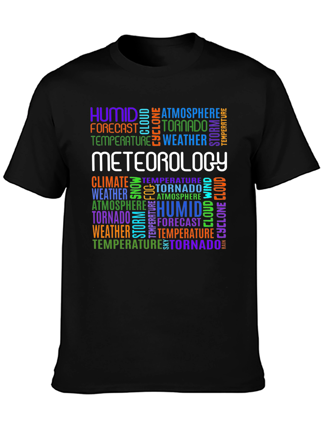 Meteorology Word Cloud Graphic Tee