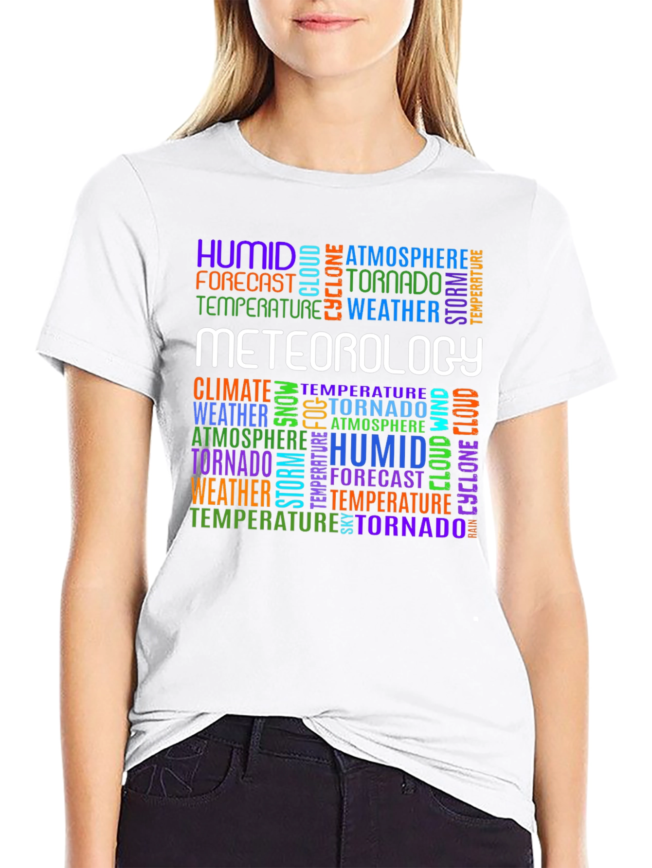 Meteorology Word Cloud Graphic Tee