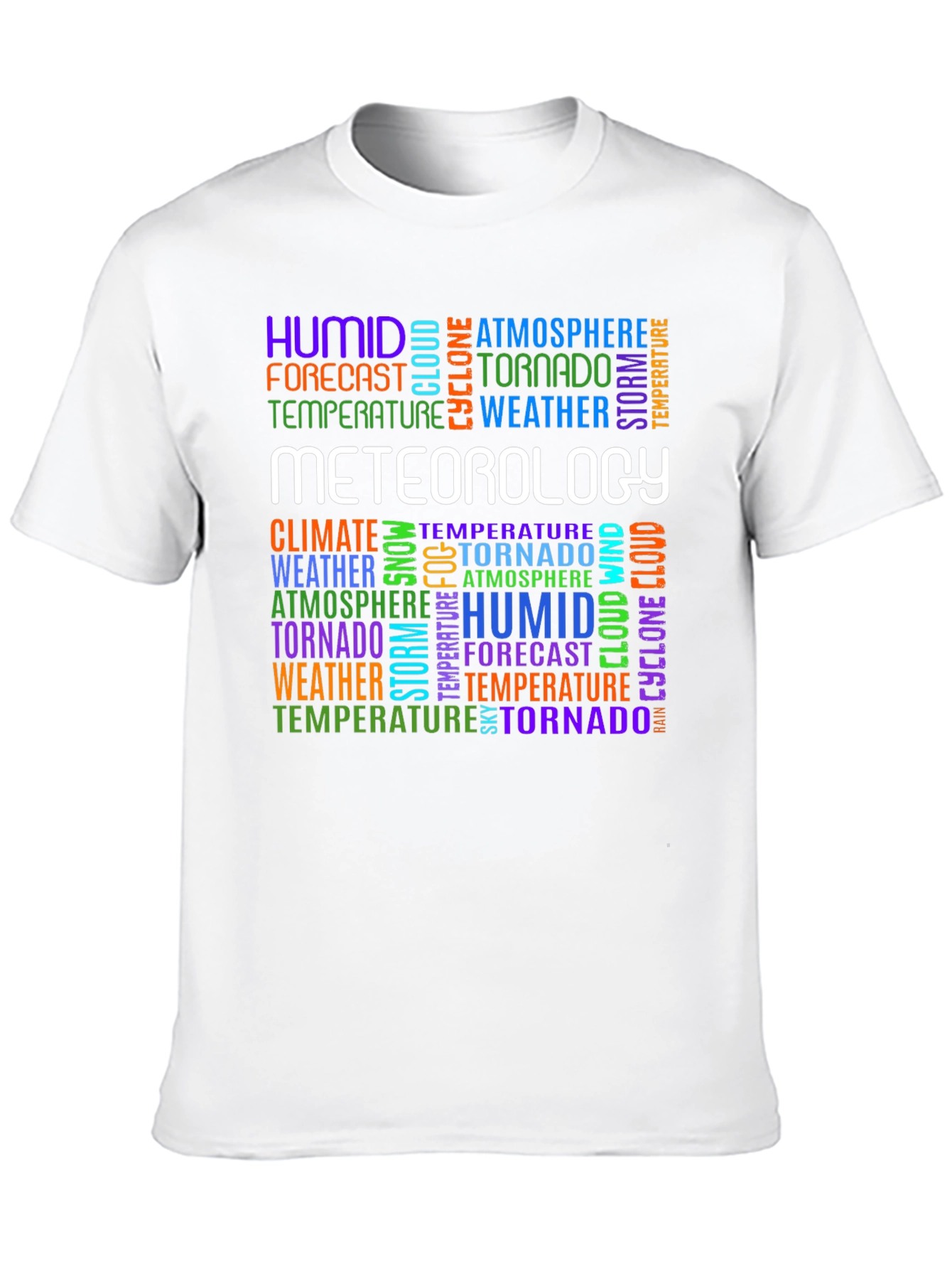Meteorology Word Cloud Graphic Tee