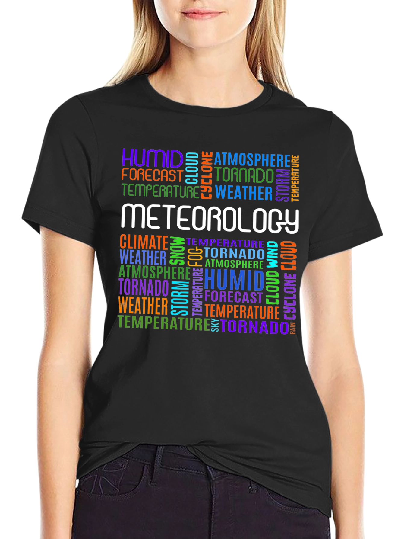 Meteorology Word Cloud Graphic Tee