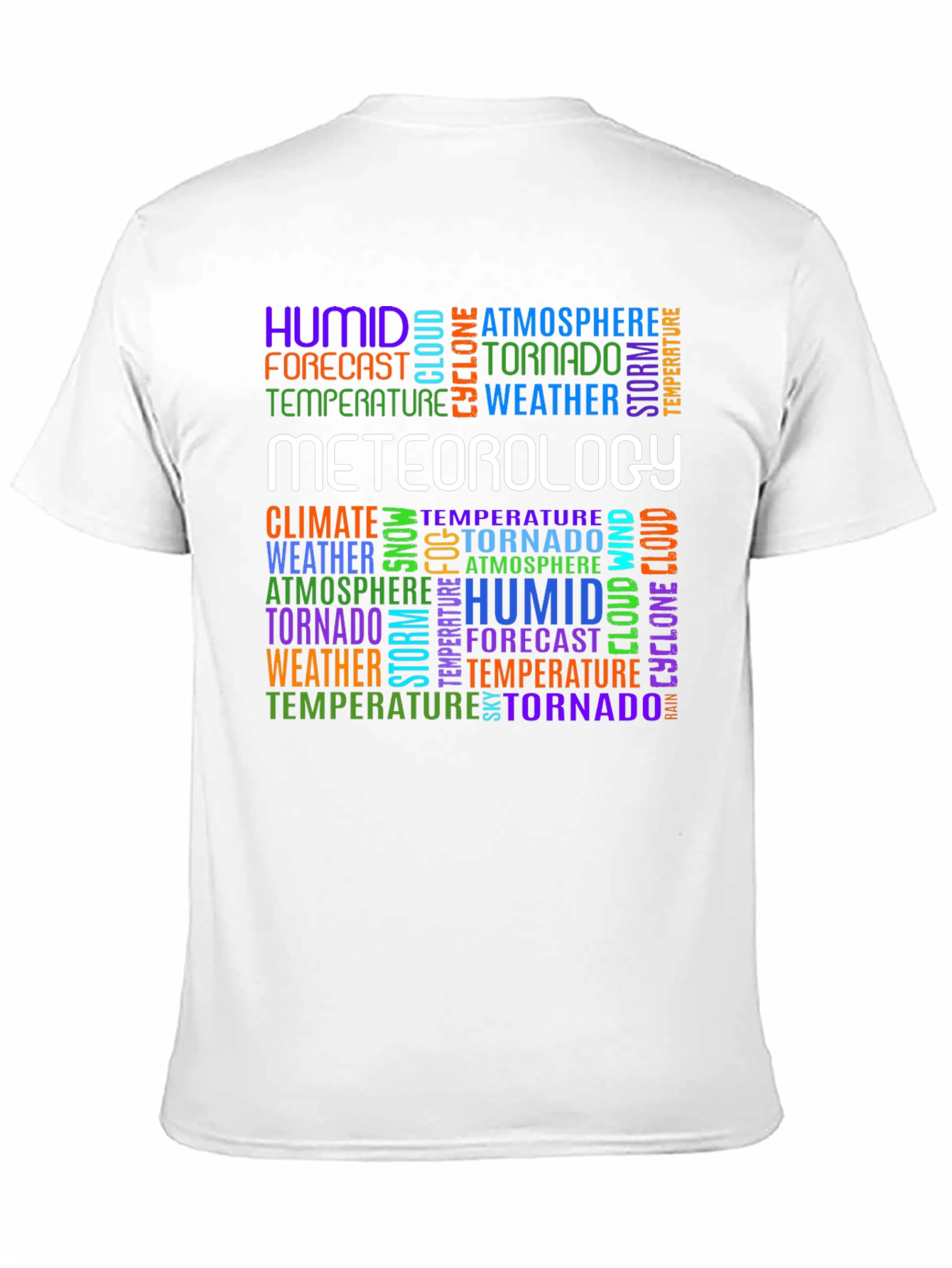 Meteorology Word Cloud Graphic Tee