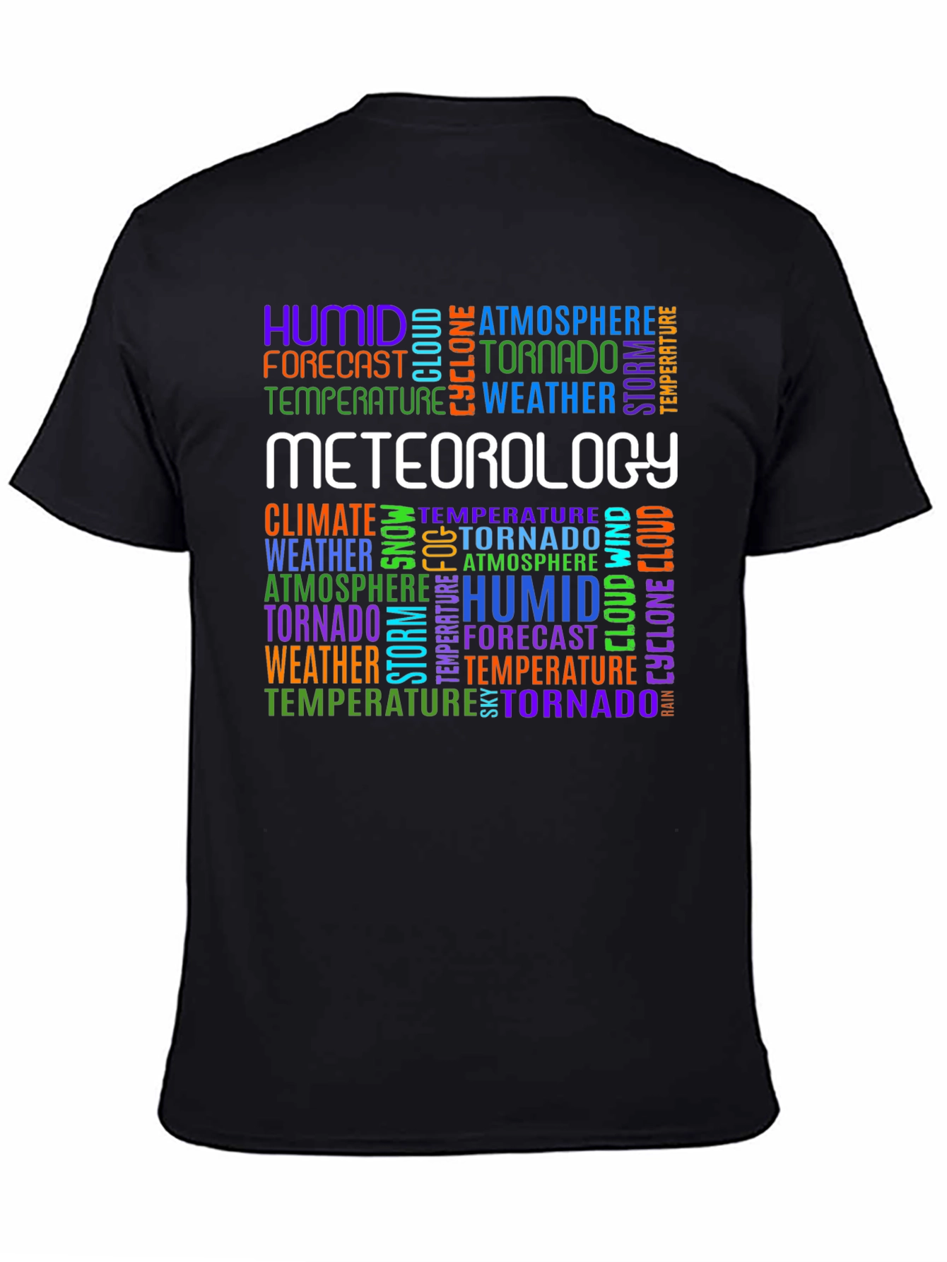 Meteorology Word Cloud Graphic Tee