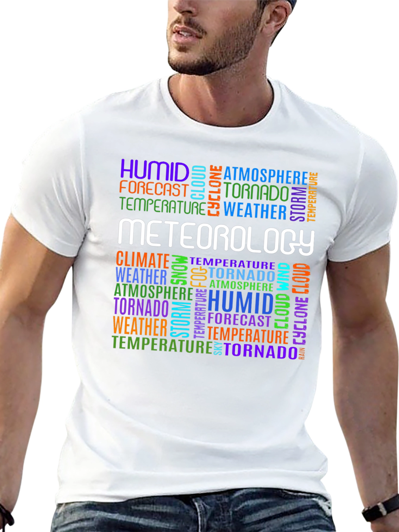 Meteorology Word Cloud Graphic Tee