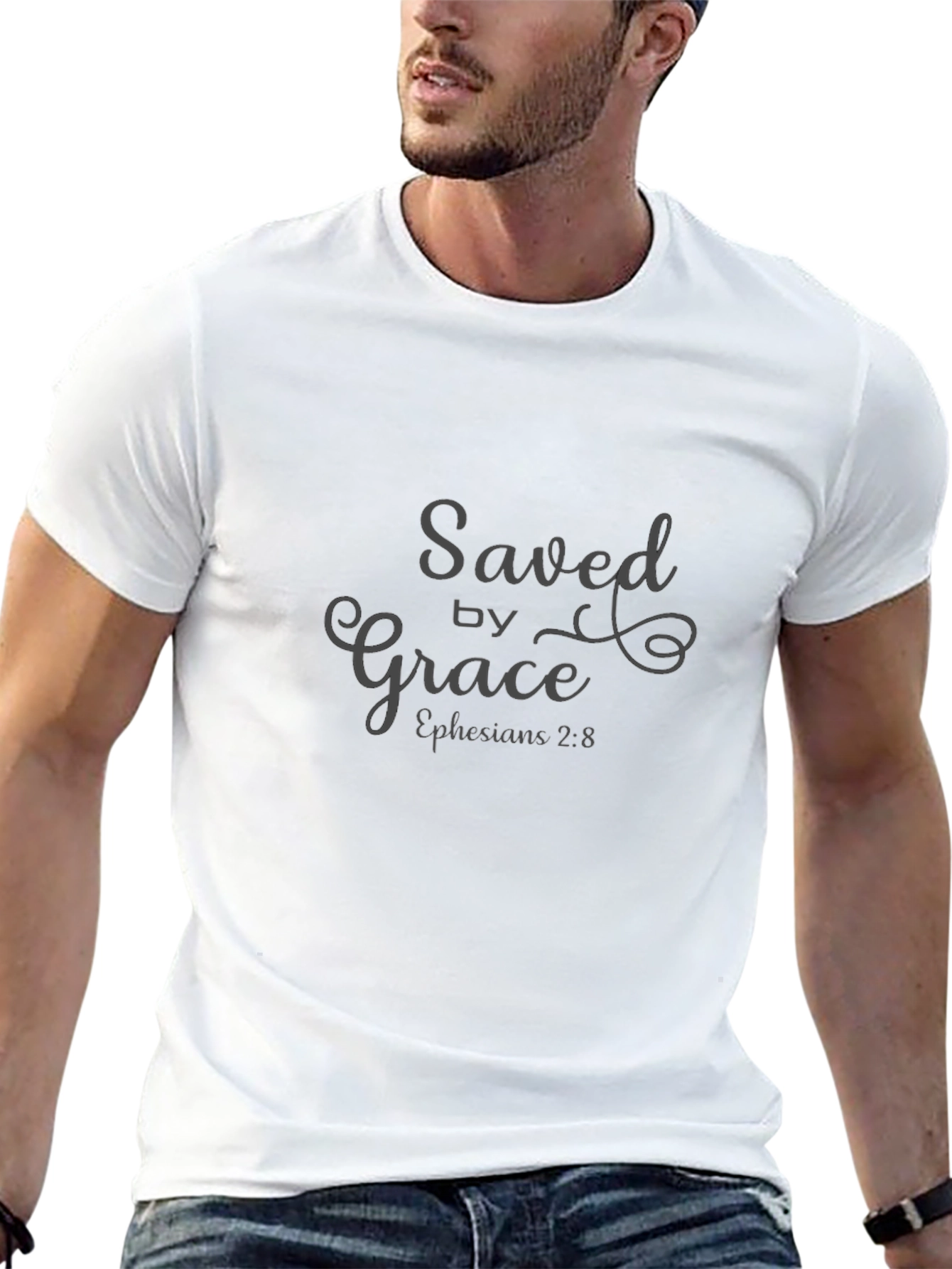 Saved by Grace Christian T-Shirt - Ephesians 2:8