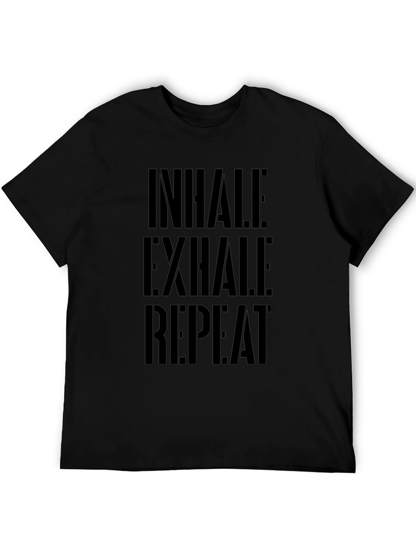 Inhale Exhale Repeat Black Graphic Tee