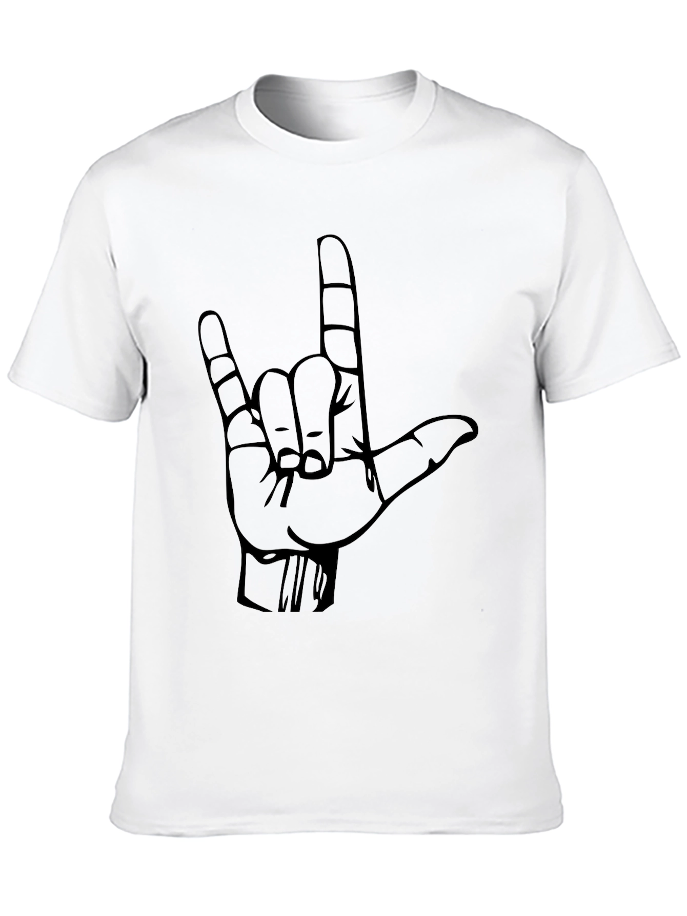 Rock On! Black Graphic Tee - Hand Sign