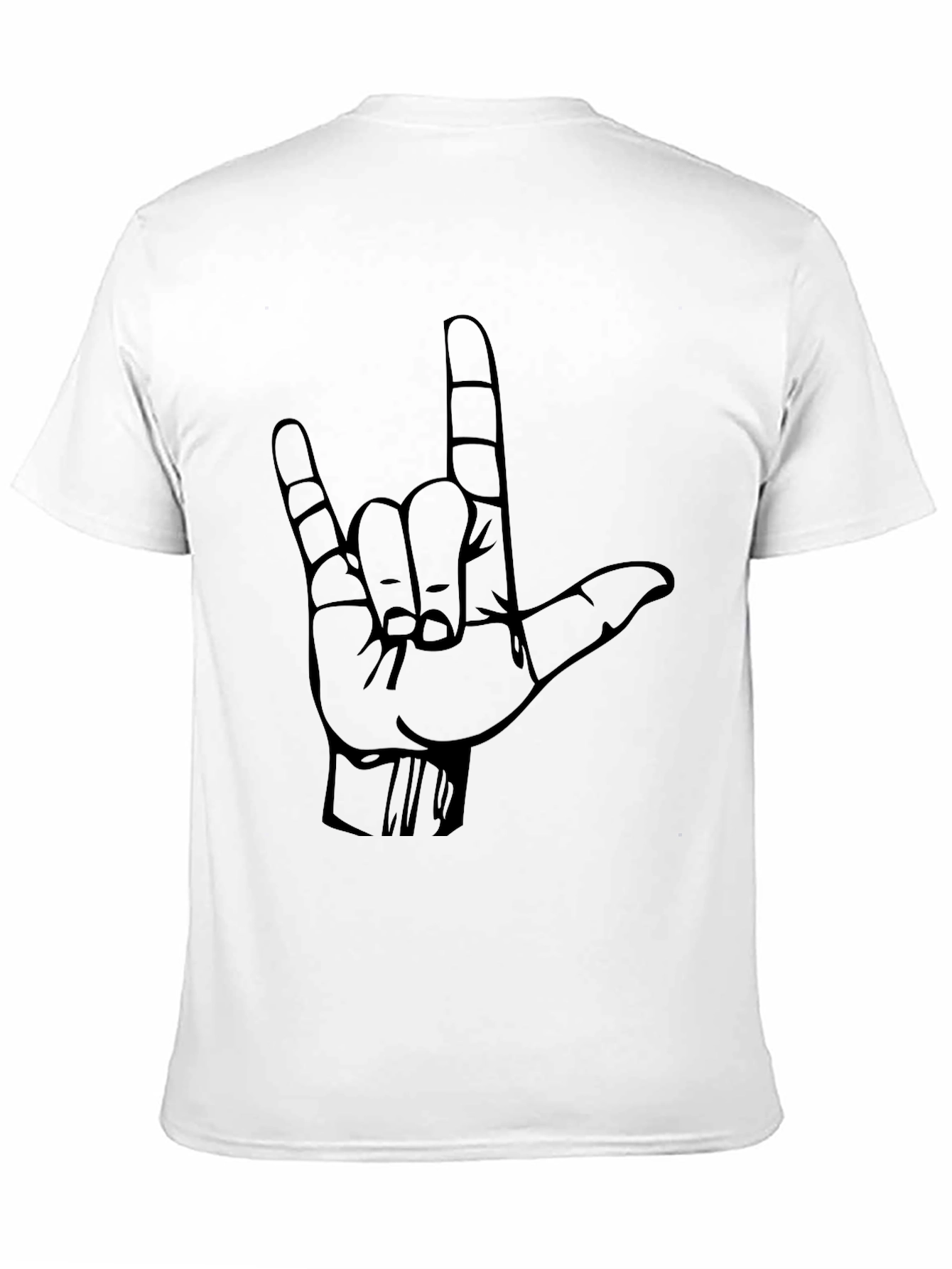 Rock On! Black Graphic Tee - Hand Sign