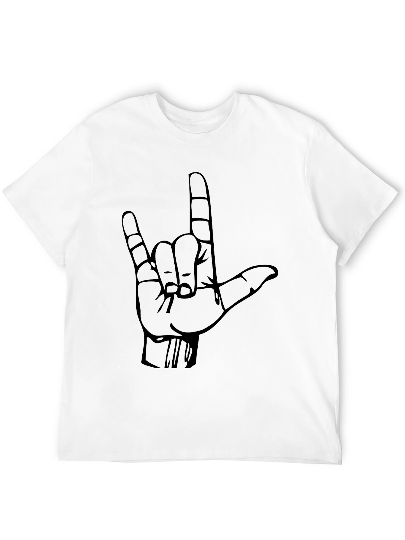 Rock On! Black Graphic Tee - Hand Sign