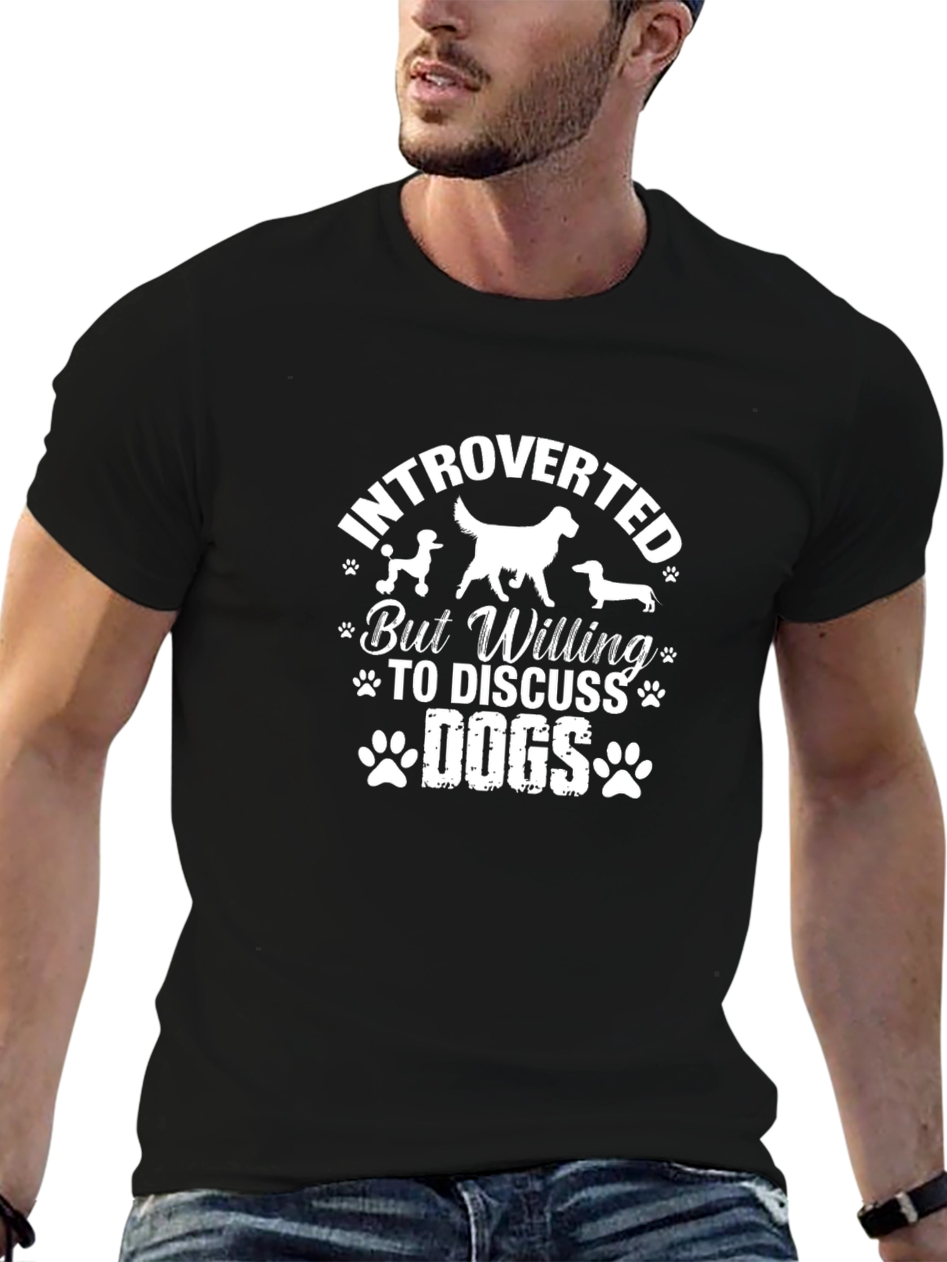 Introverted But Willing To Discuss Dogs T-Shirt